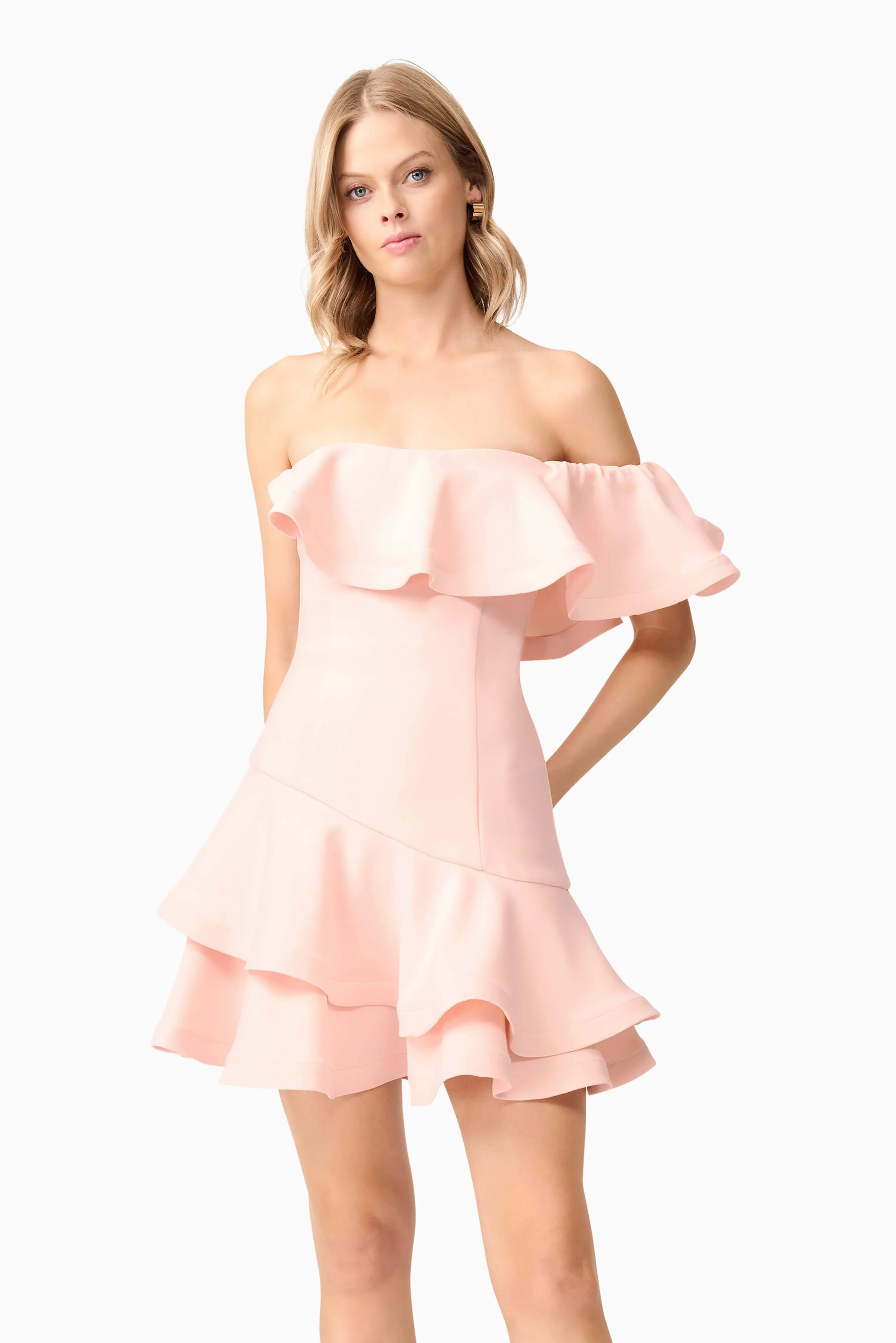 Ava Strapless Mini Dress in Pink