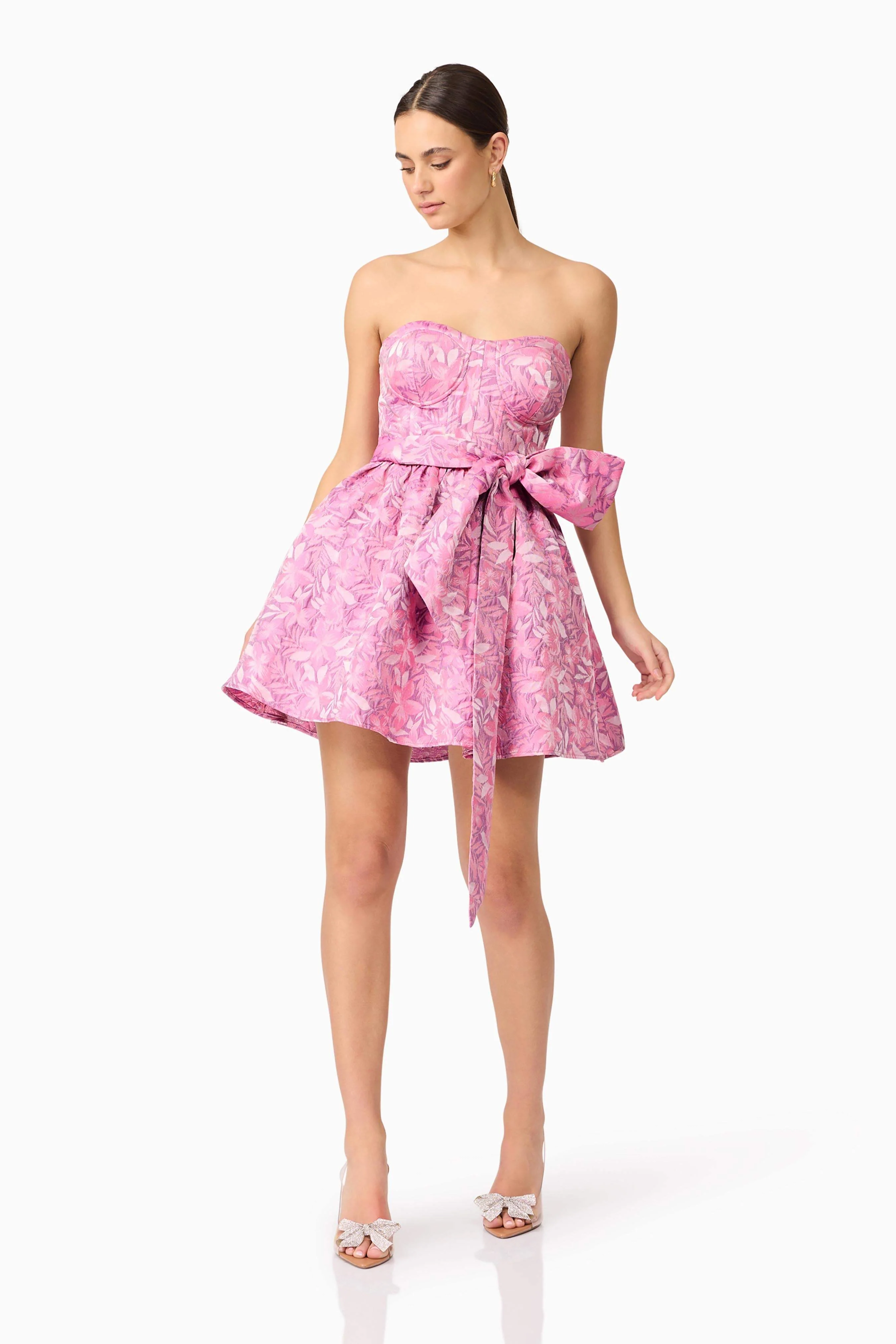 Nadeen A-Line Mini Dress in Pink