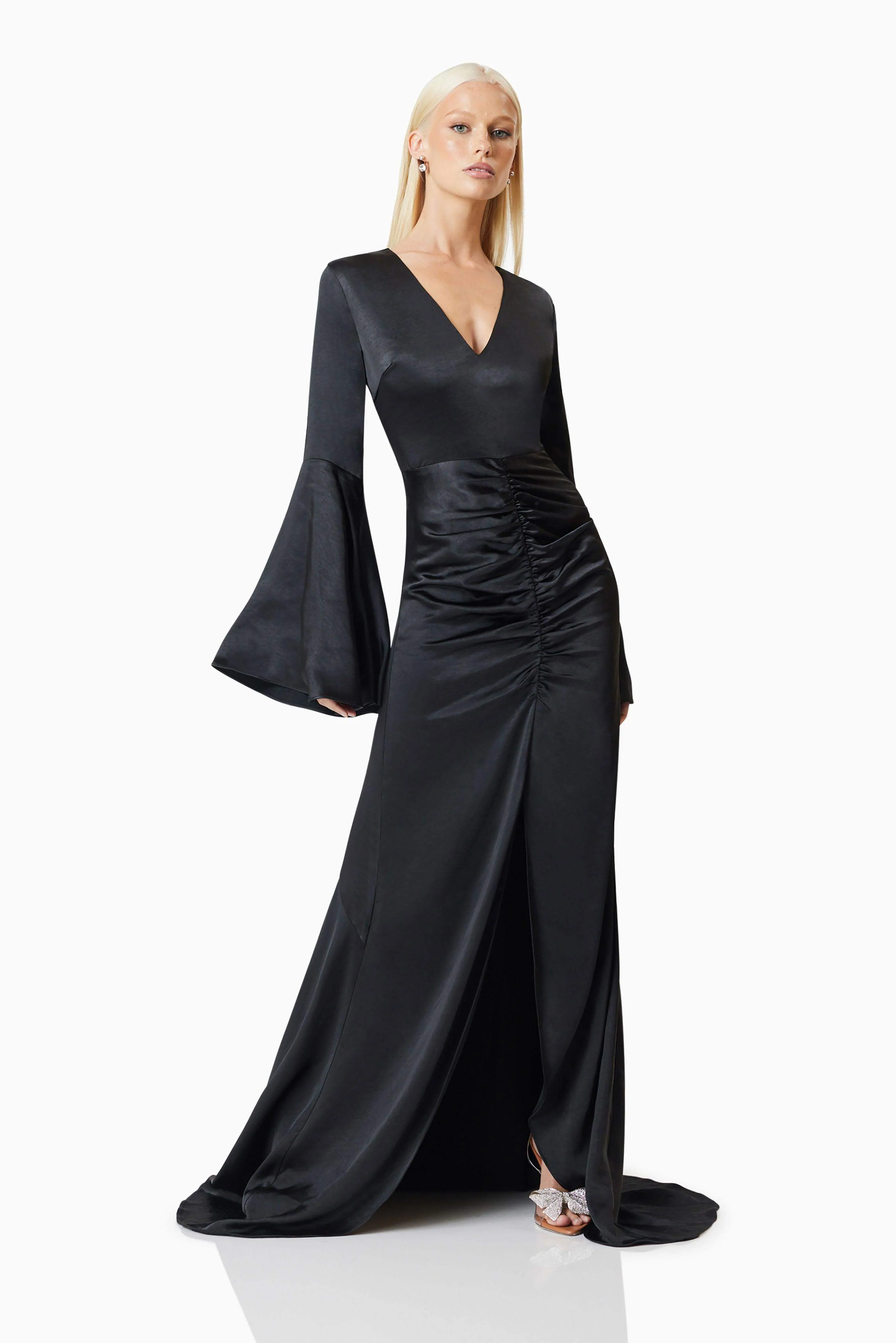 Clementine Eventwear Maxi Gown In Black