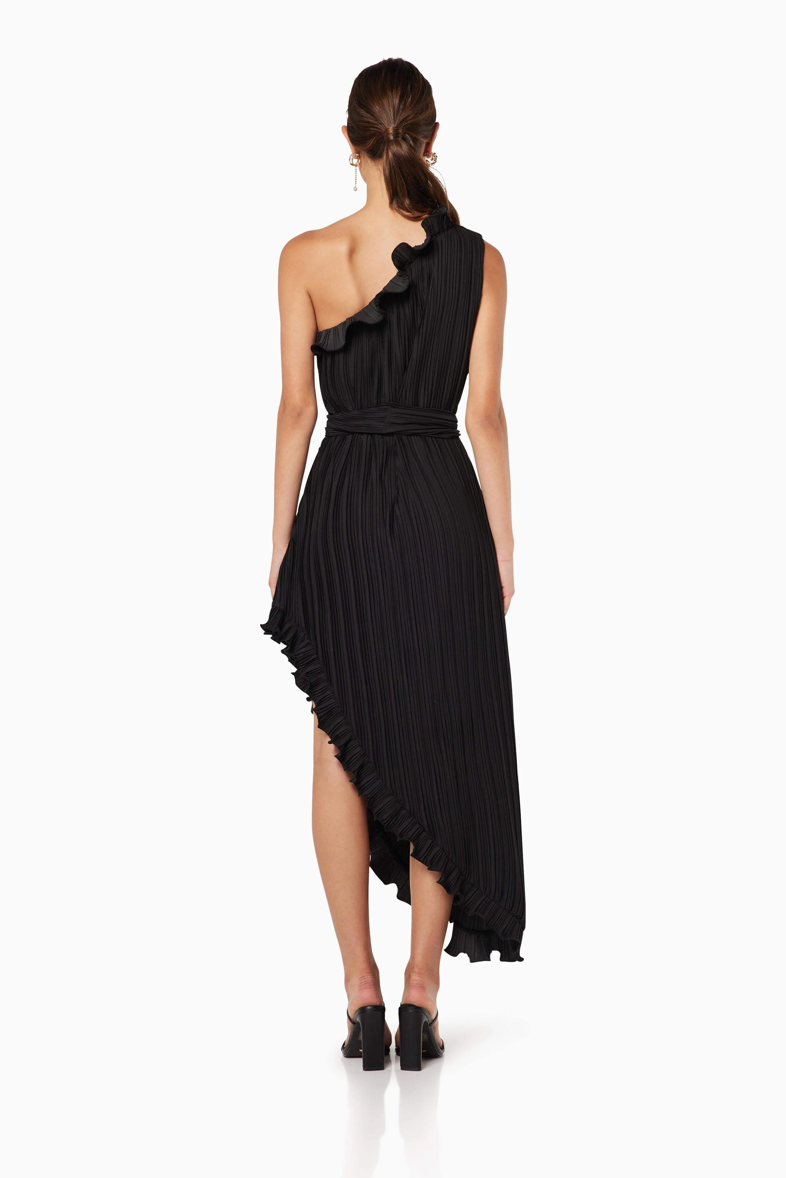 Italianate Midi Dress In Black