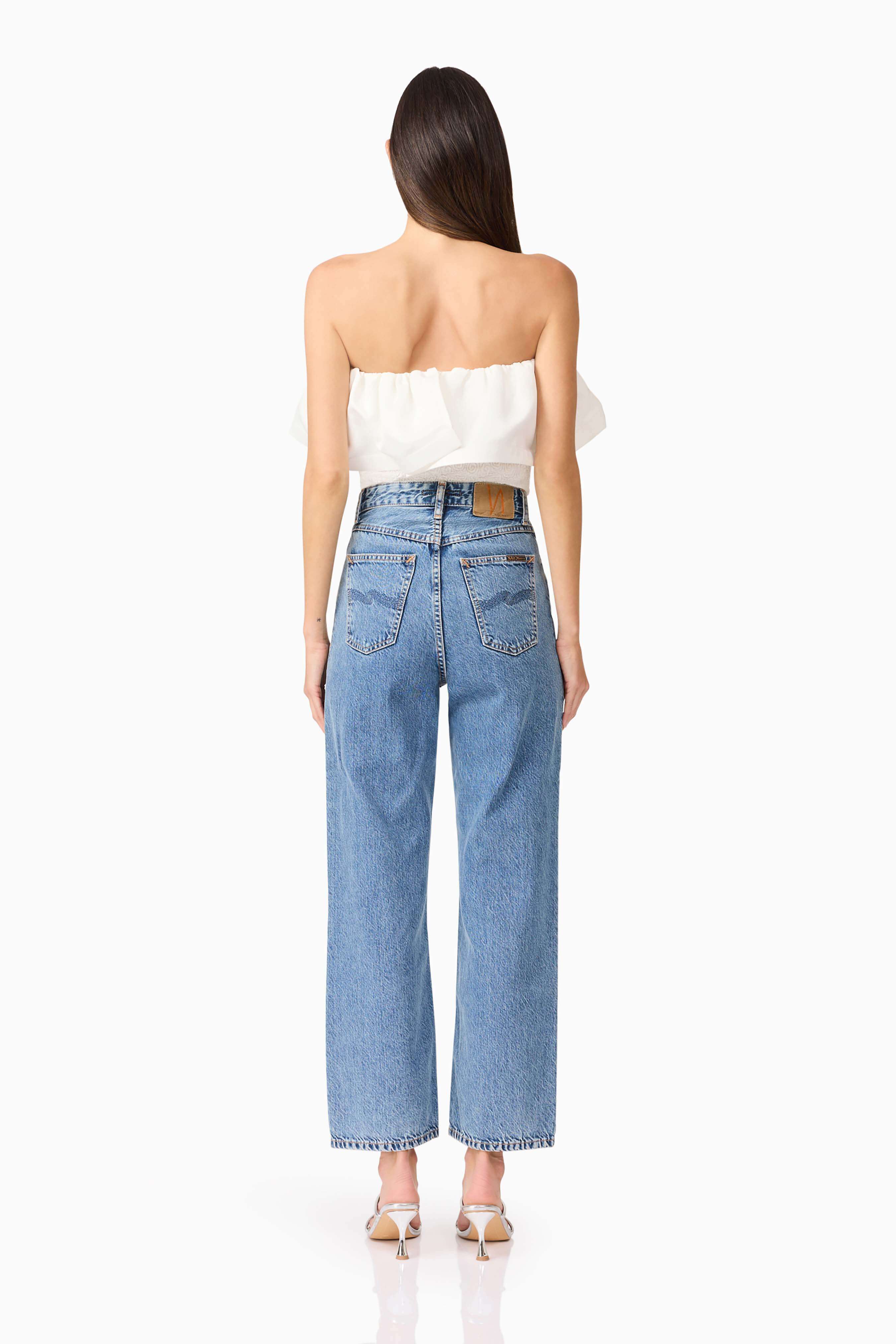 Dandelione Strapless Top in White