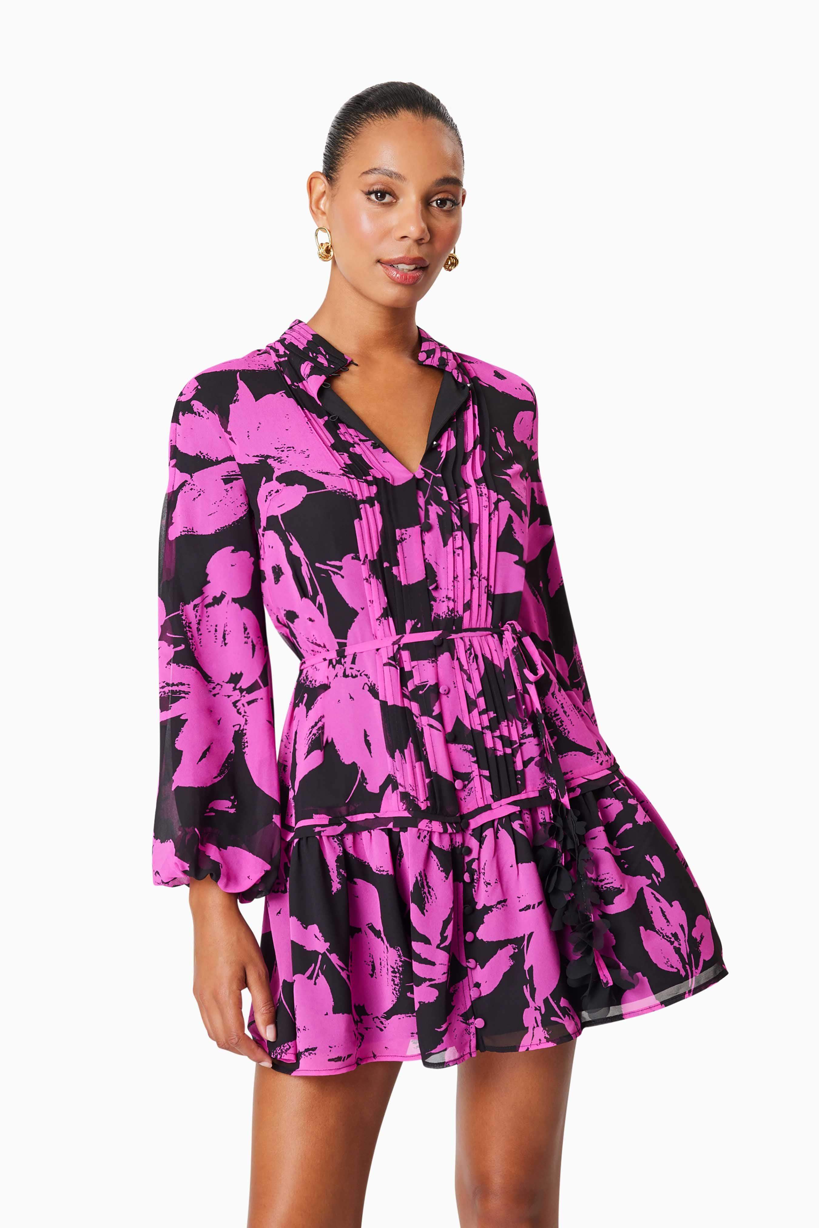 Yuna Shirt Day Mini Dress In Pink