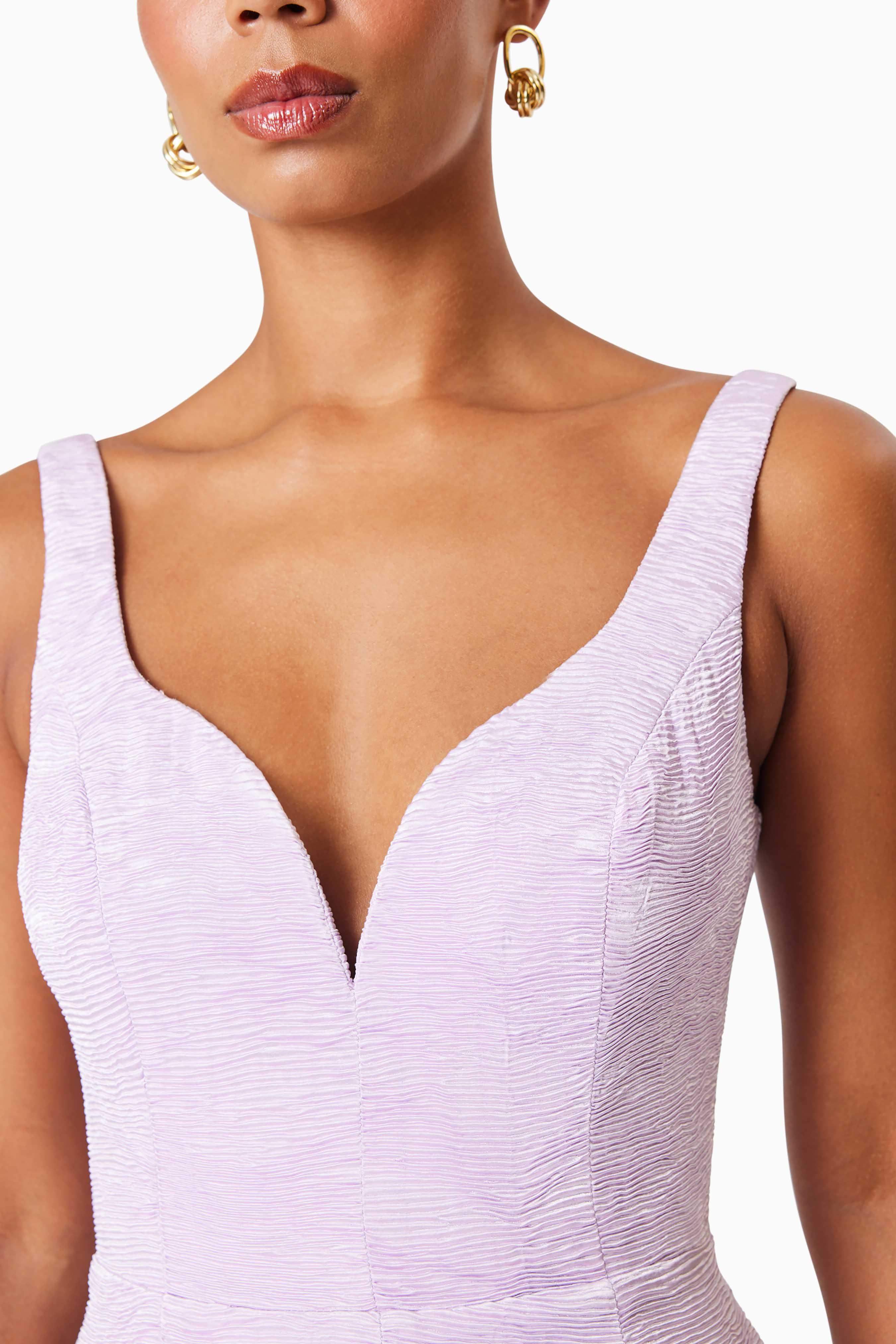 OMR x ELLIATT: Dasher Eventwear Midi Dress In Purple