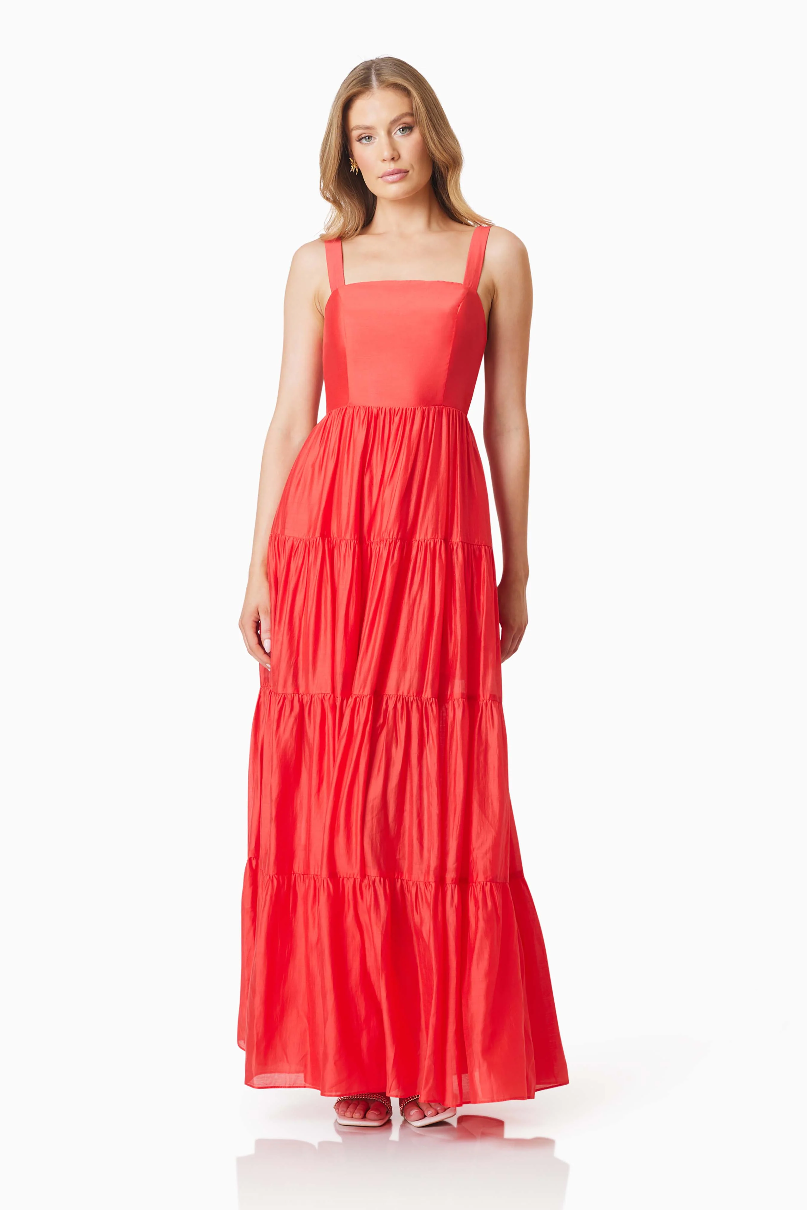Fauna Maxi Dress in Red