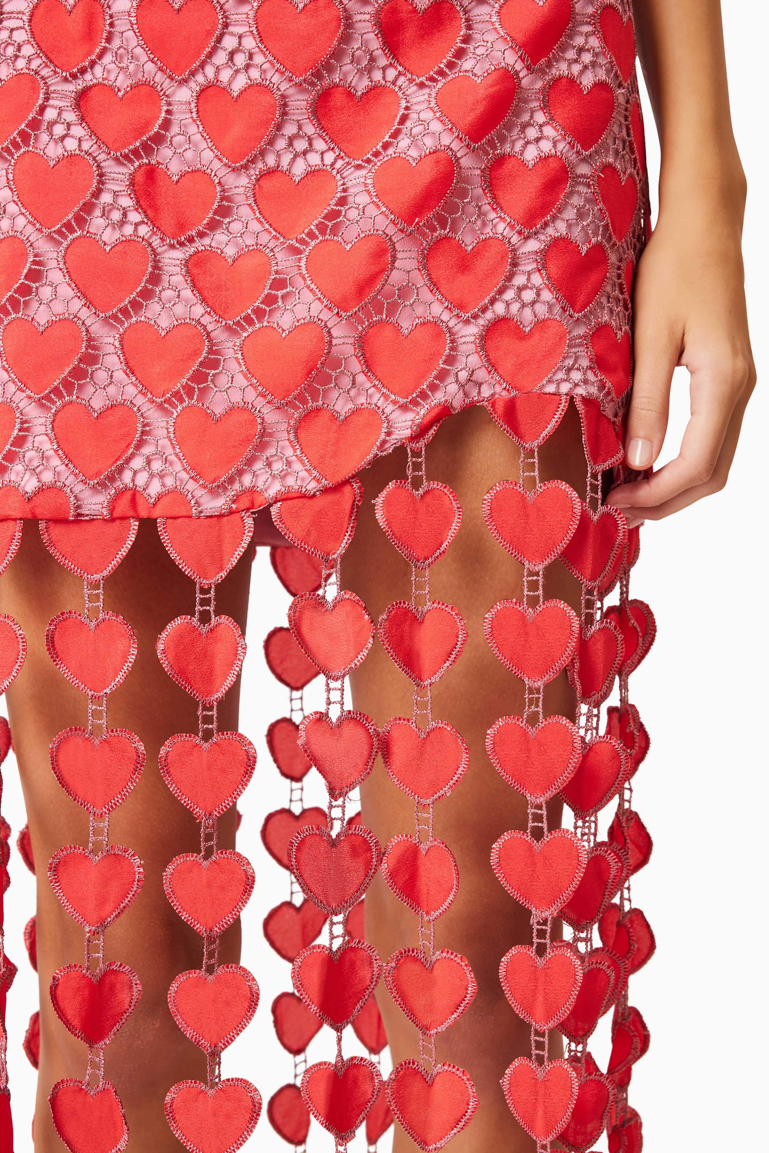 Heartthrob Midi Dress In Red