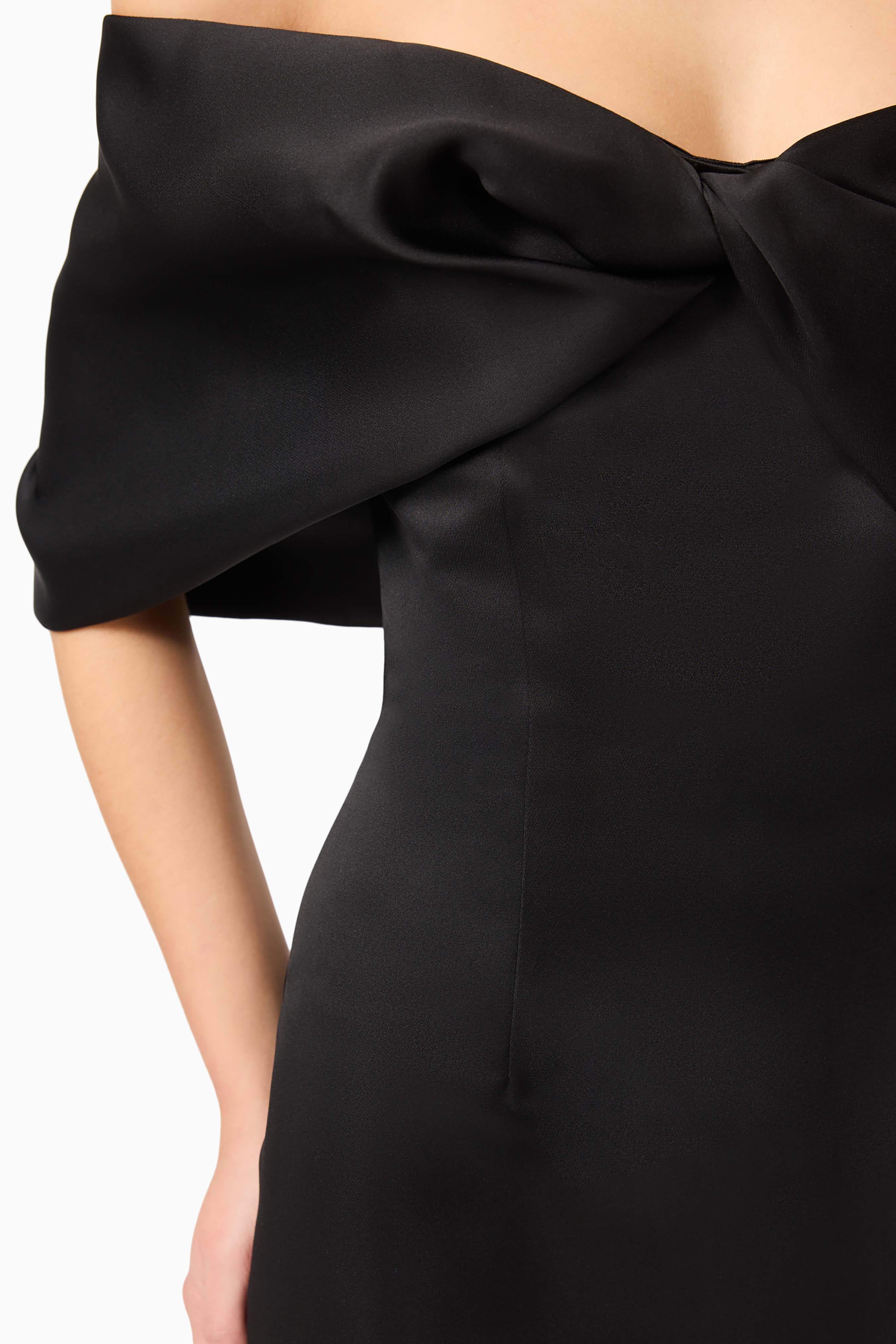 Dandelione Strapless Gown in Black