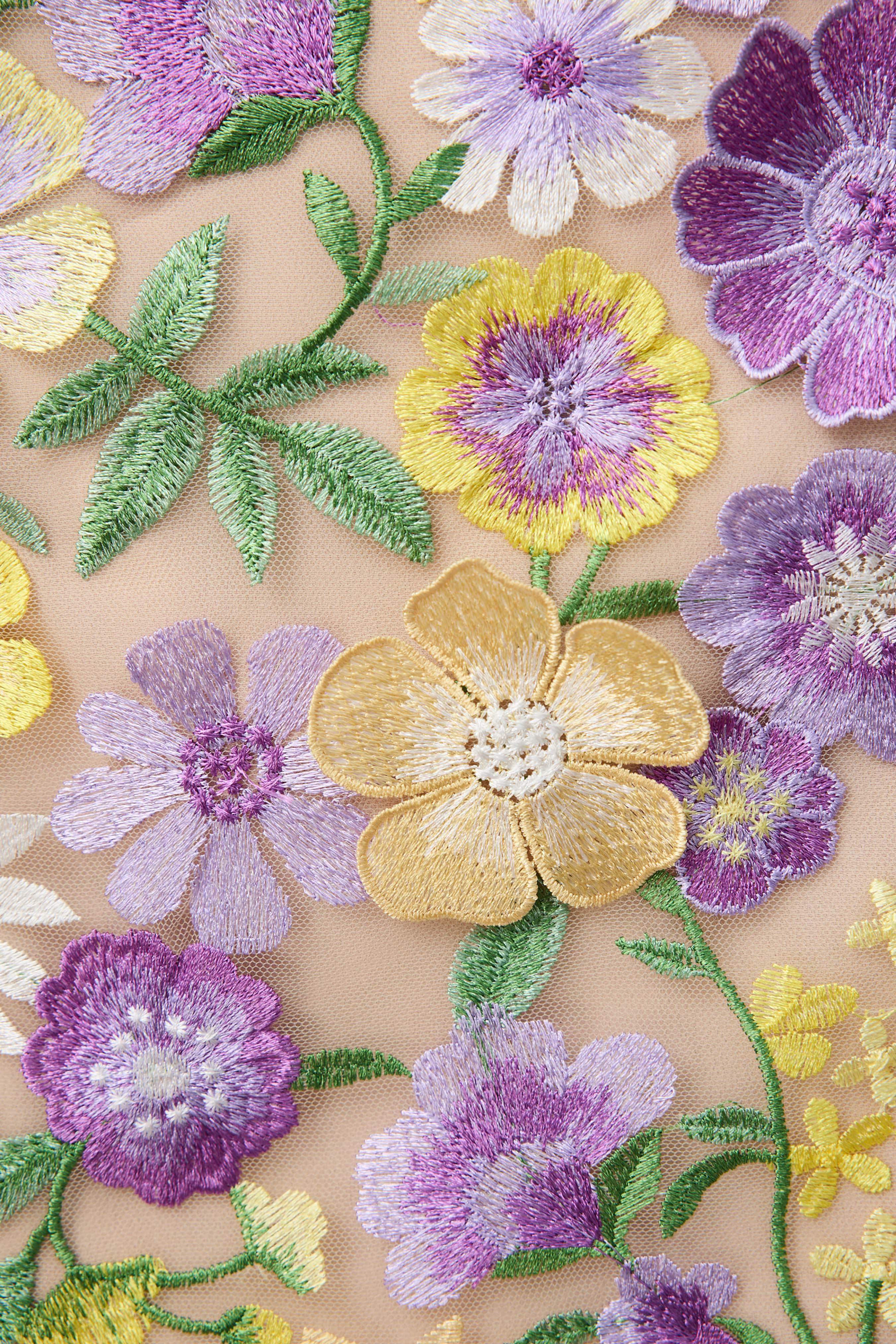 Lina Embroidered Mini Dress in Floral