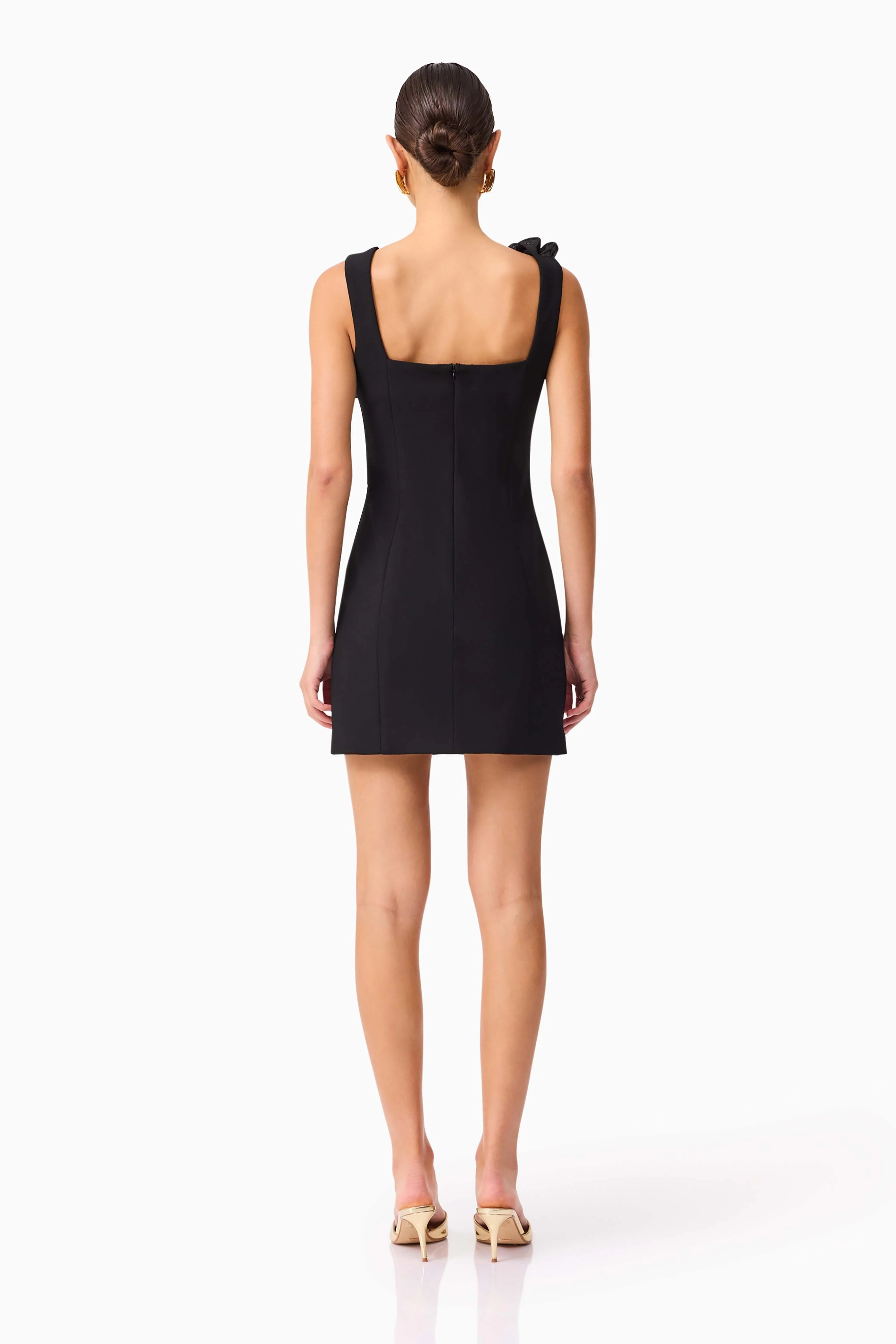 Chantelle Floral Mini Dress in Black