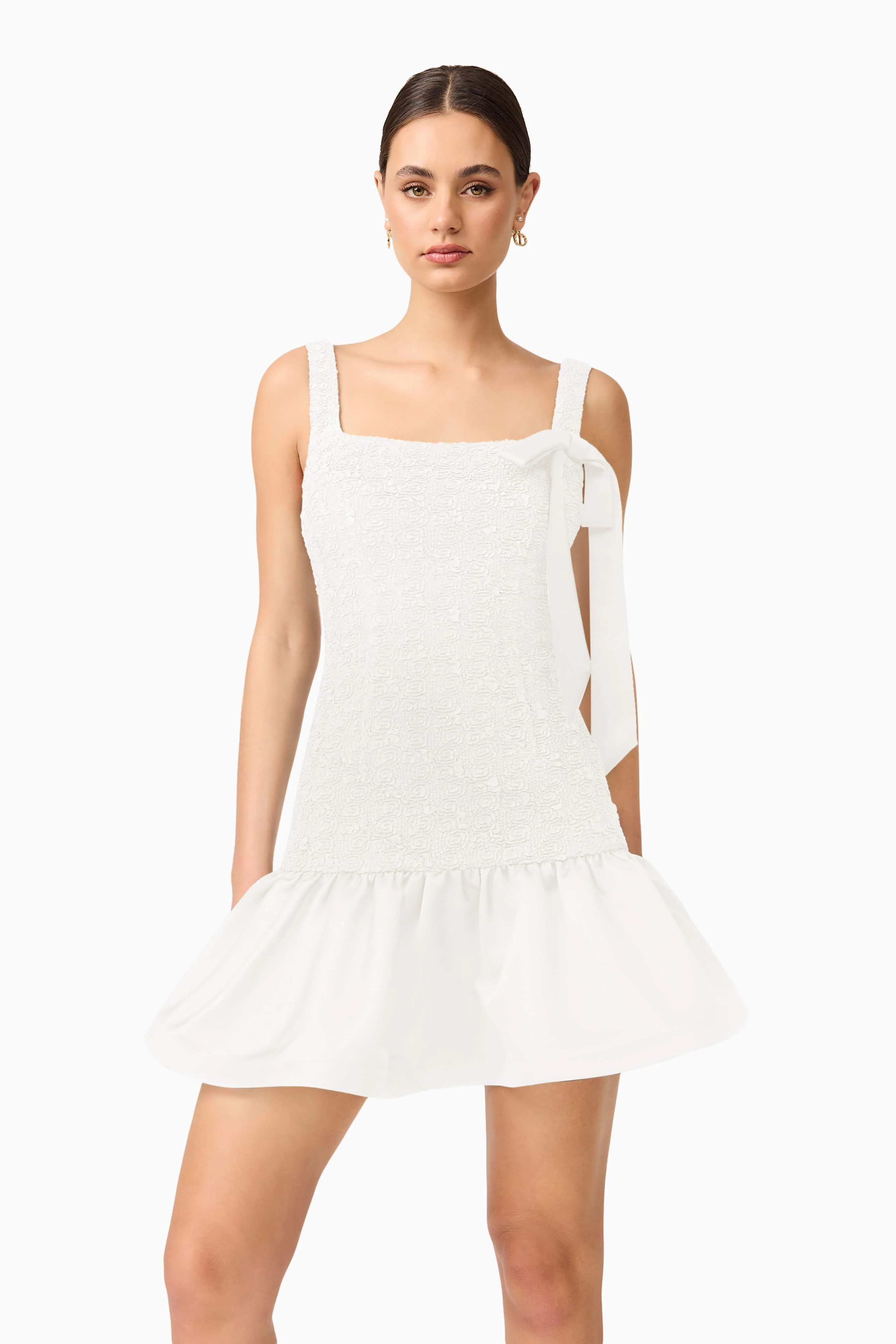 Dandelione Mini Dress in White