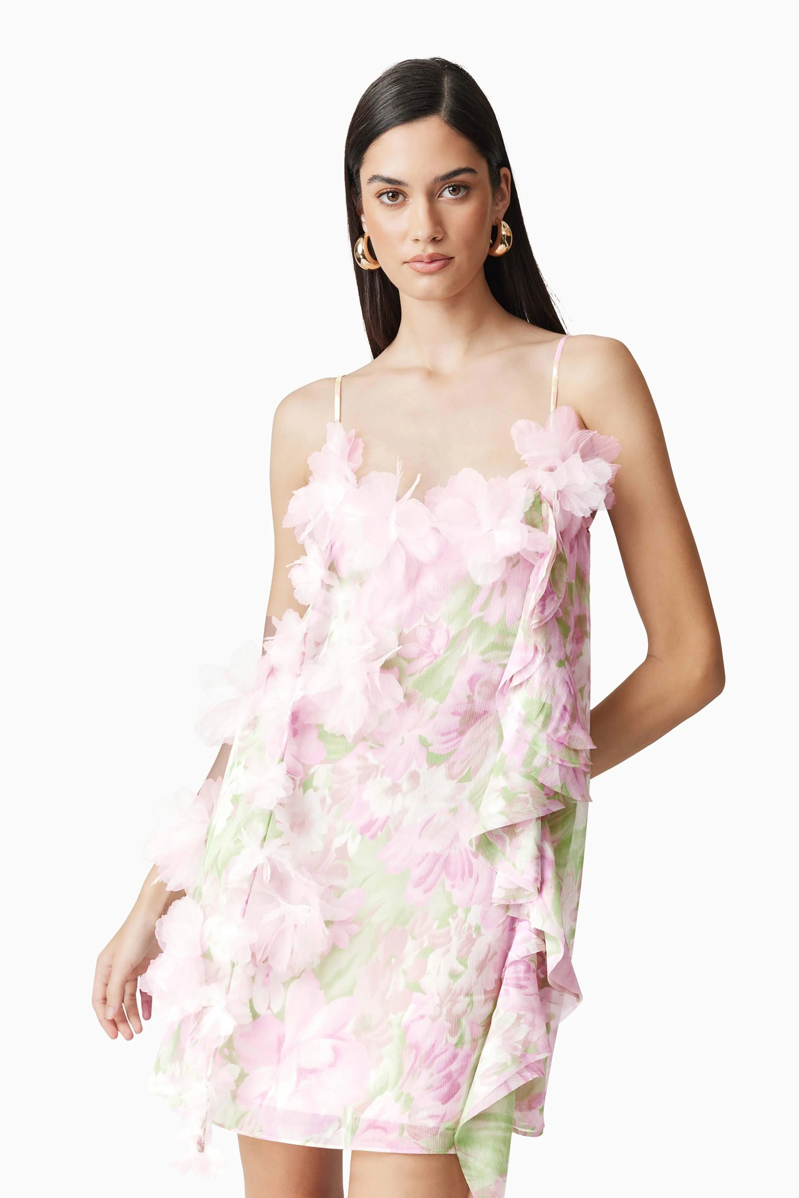 Morgan Floral Mini Dress in Pink