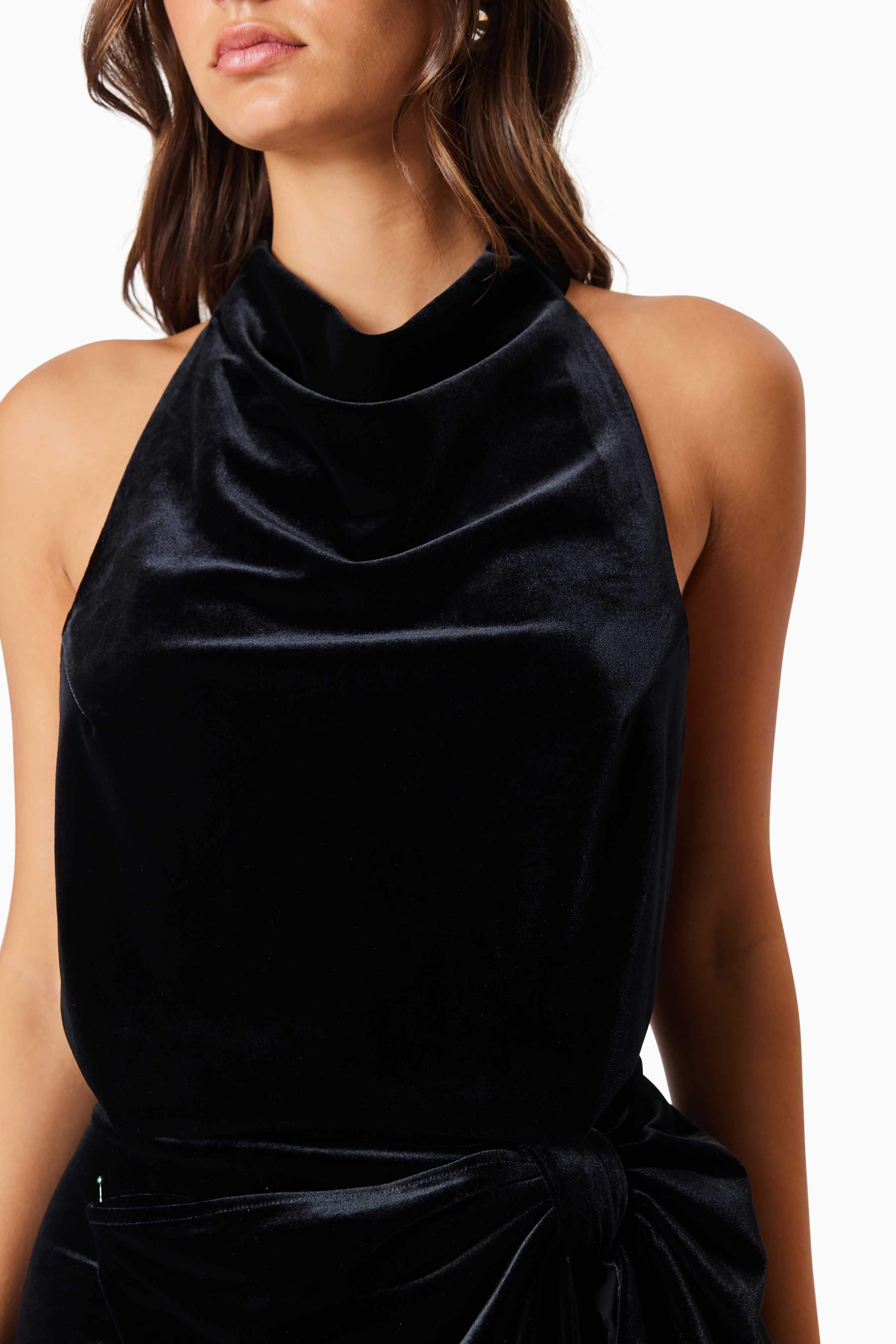 Solene Backless Mini Dress In Black