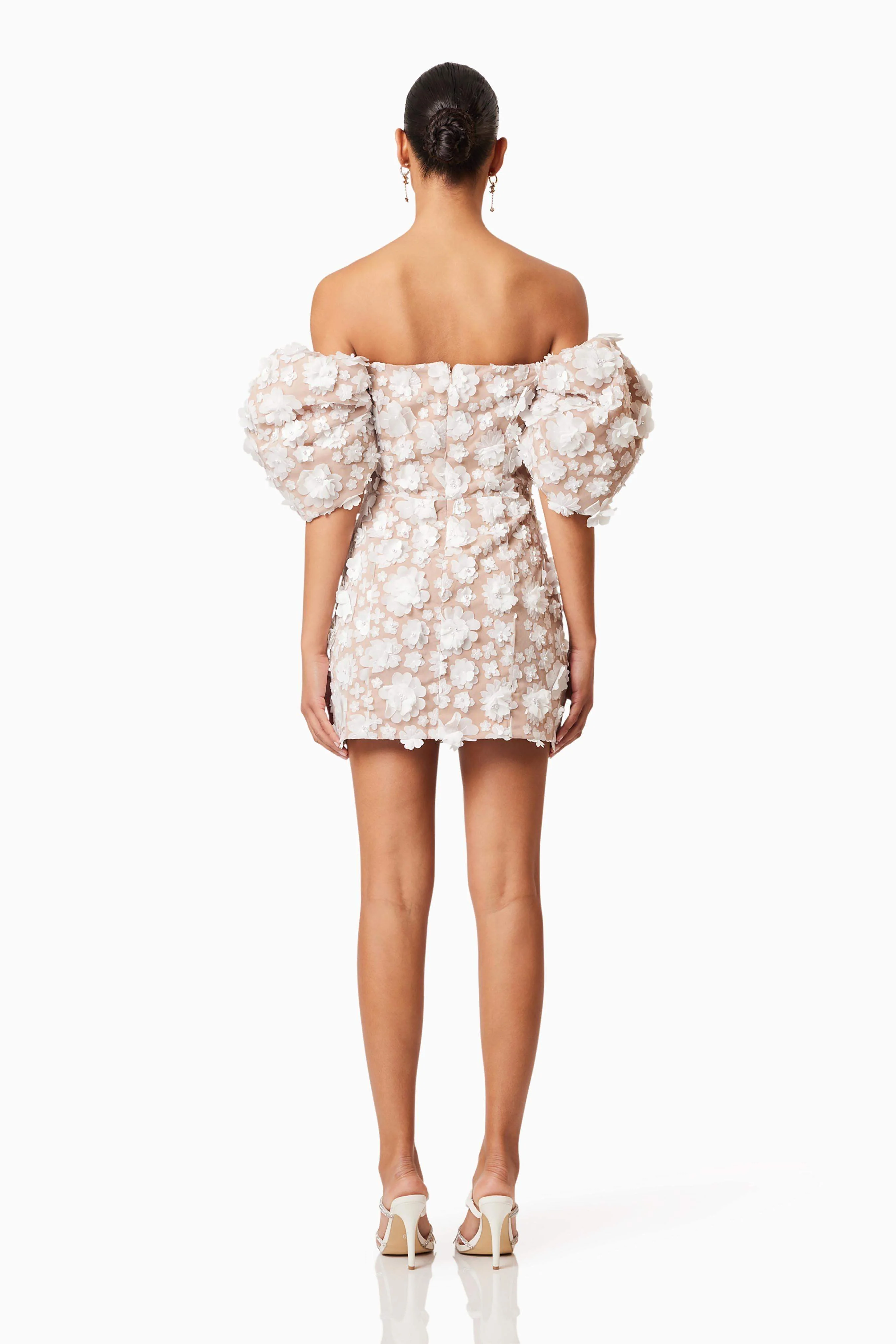 Bluebell Off The Shoulder Mini Dress in White