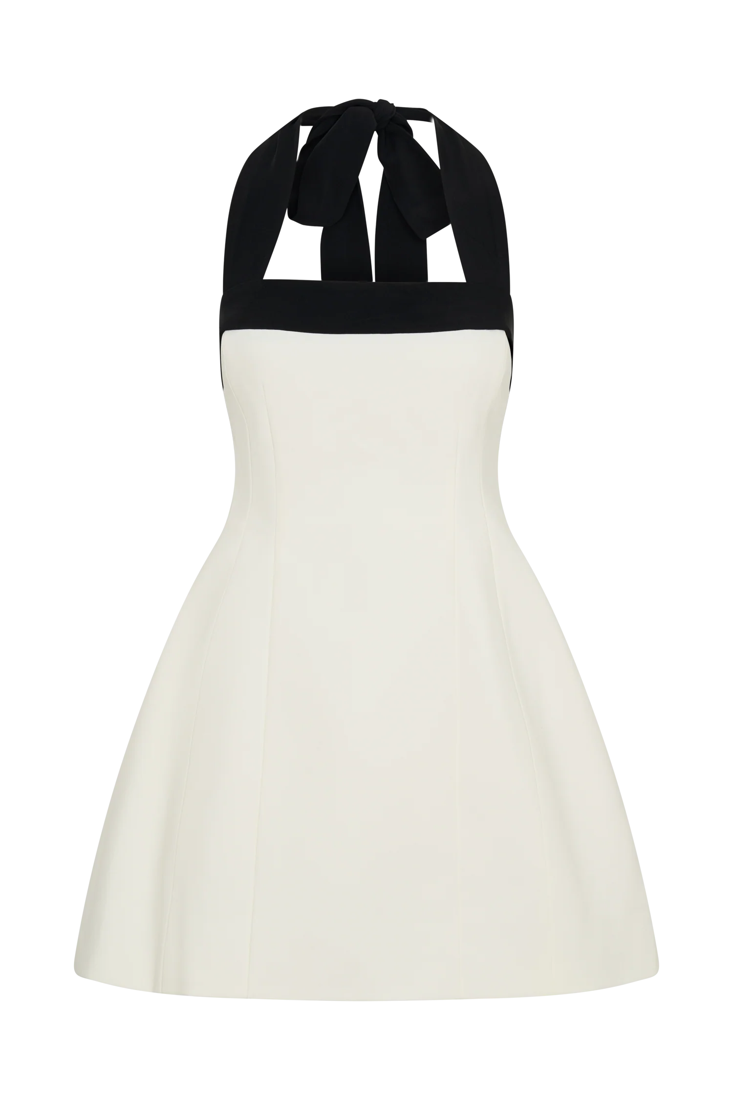 Cara Contrast Suiting Mini Dress - Black/White