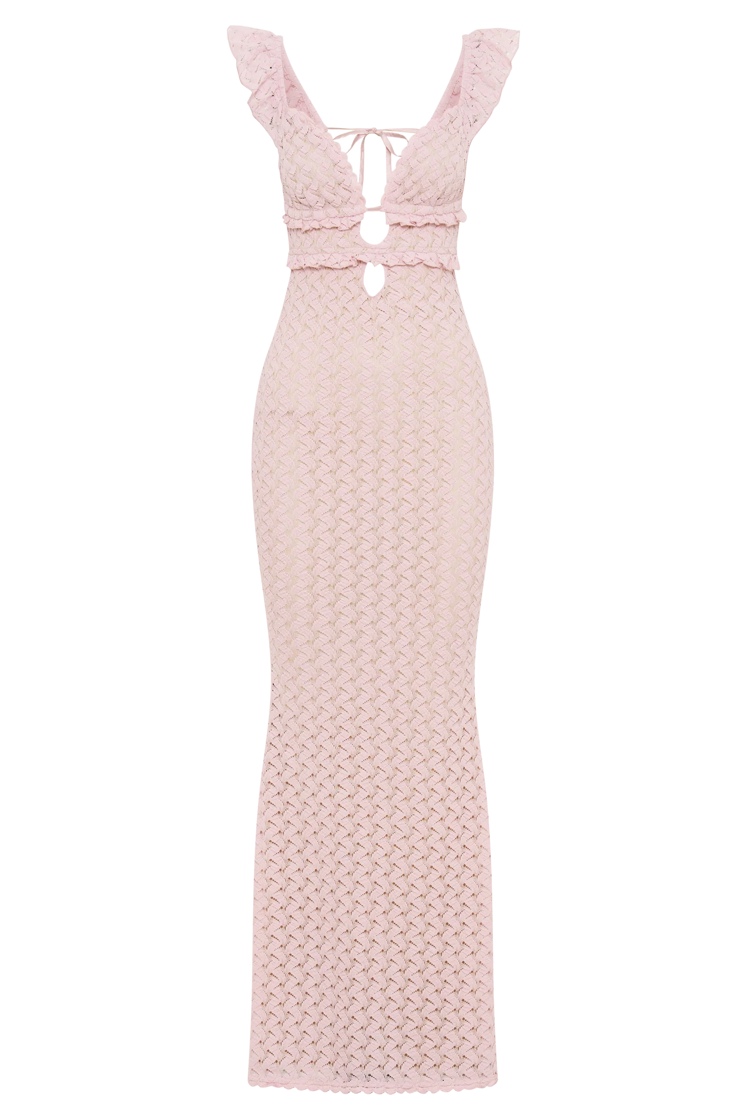 Ezra Lace Maxi Dress - Powder Pink