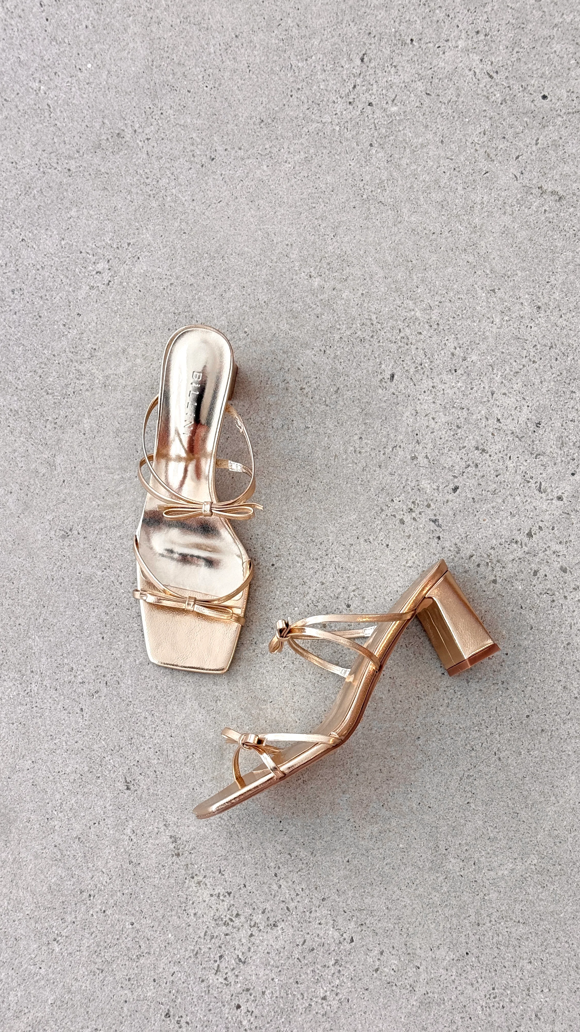 Ilkie Heel - Gold Metallic