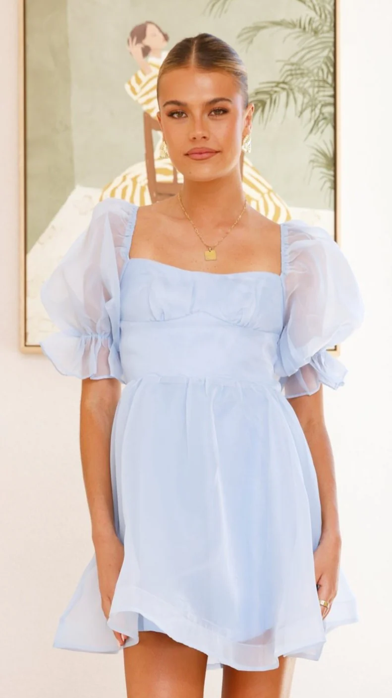 Lakeithia Mini Dress - Blue