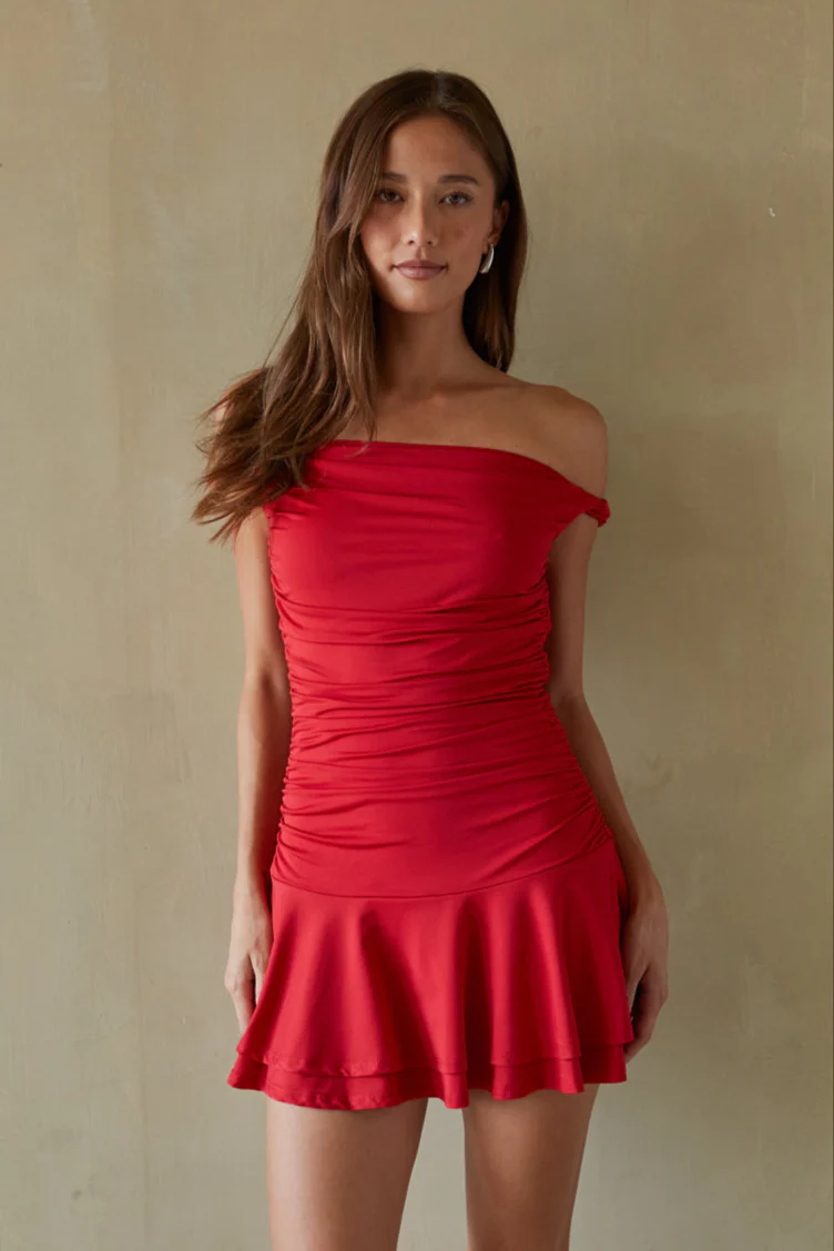 Cambria Twist Strap Mini Dress