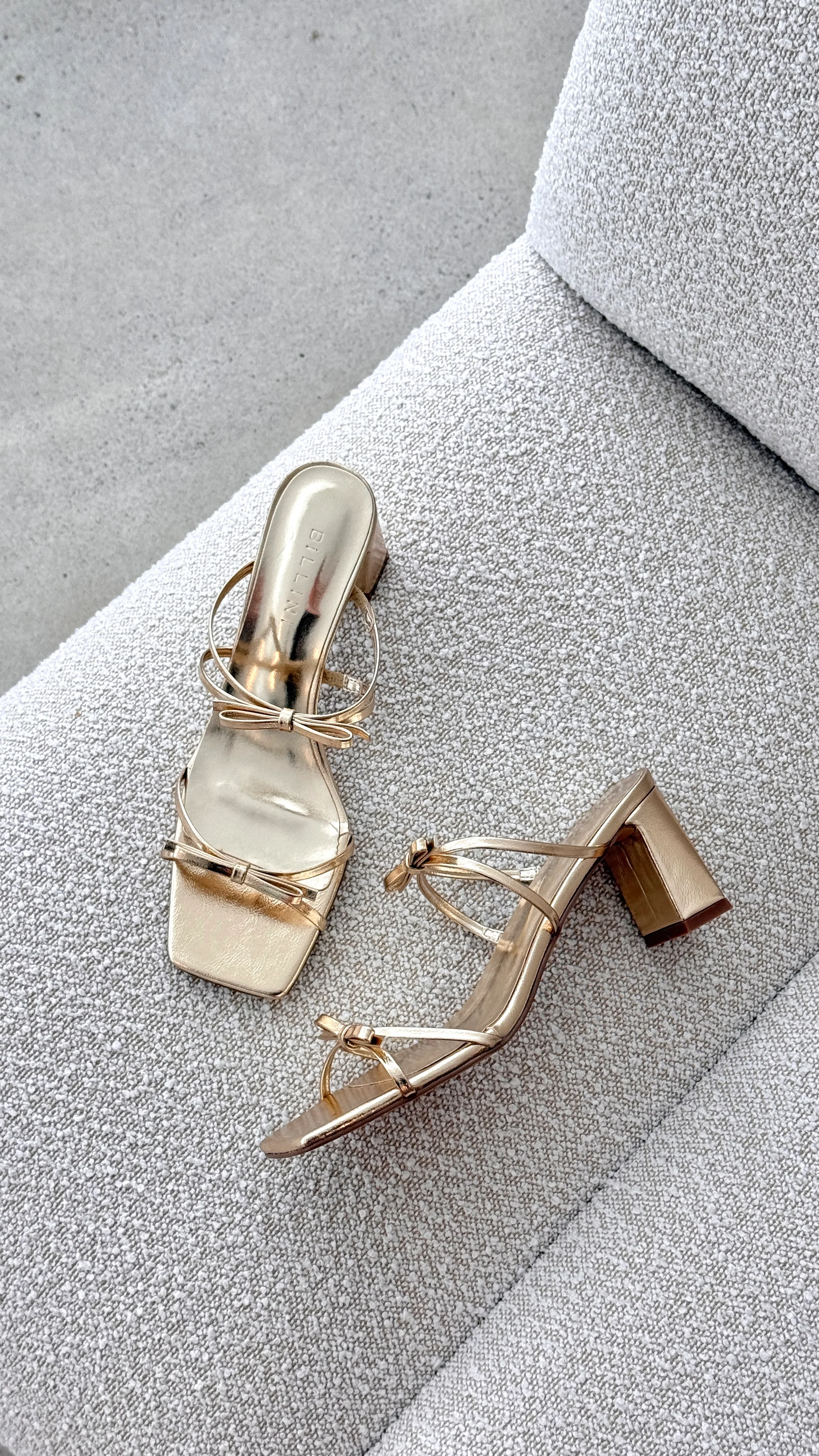 Ilkie Heel - Gold Metallic