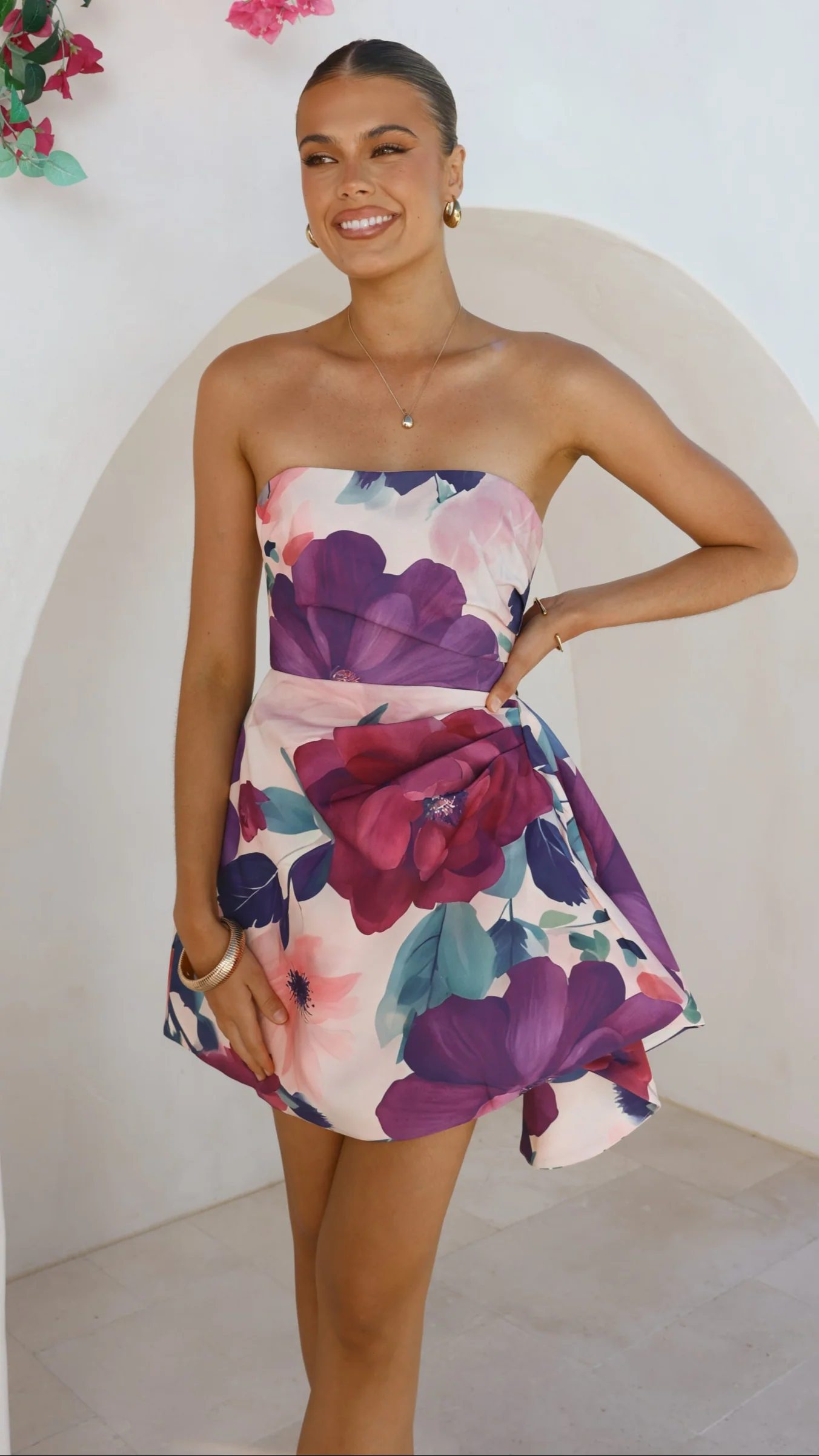 Hanae Mini Dress - Violet Floral