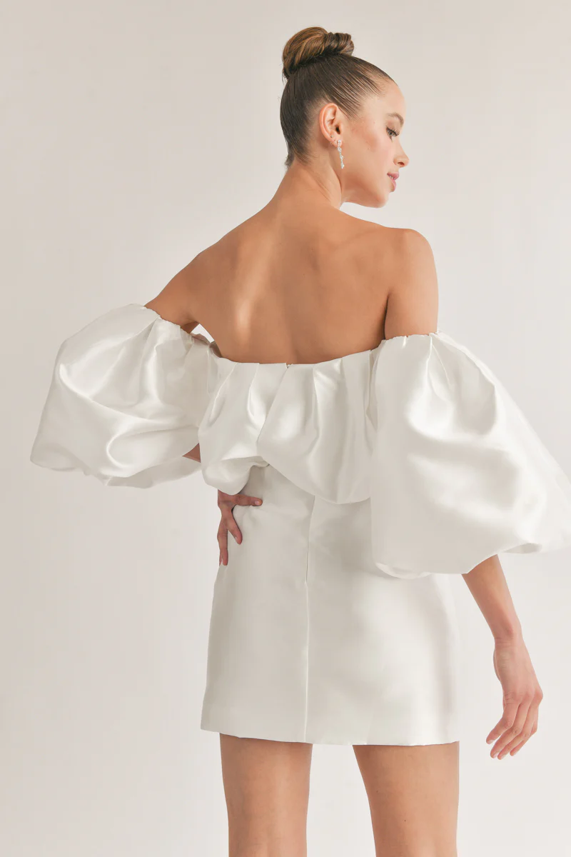 Theresa Off-The-Shoulder Puff Sleeve Mini Dress