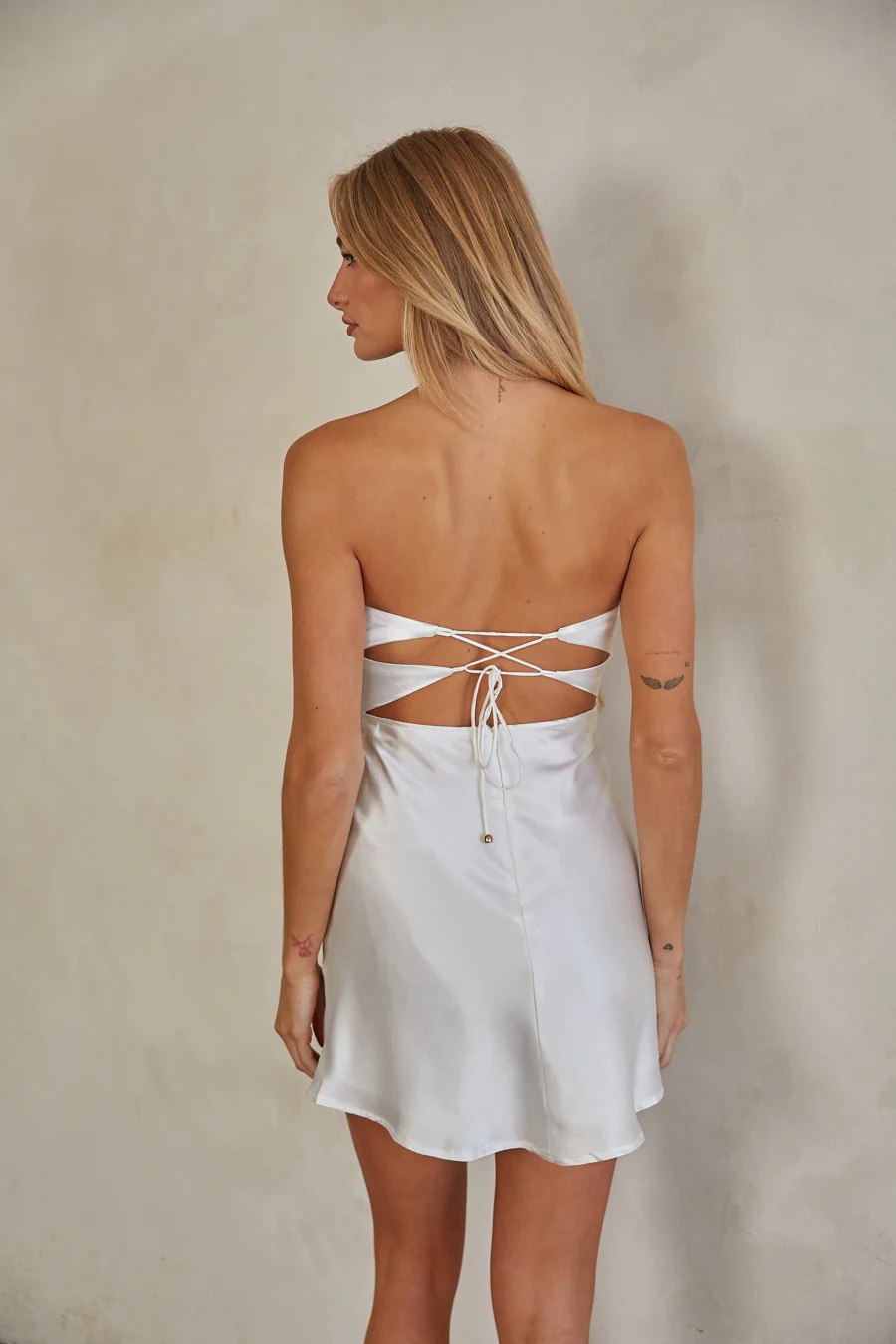 Lorelai Double Twist Tie Mini Dress