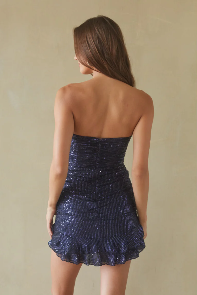 Alora Strapless Sequin Mini Dress