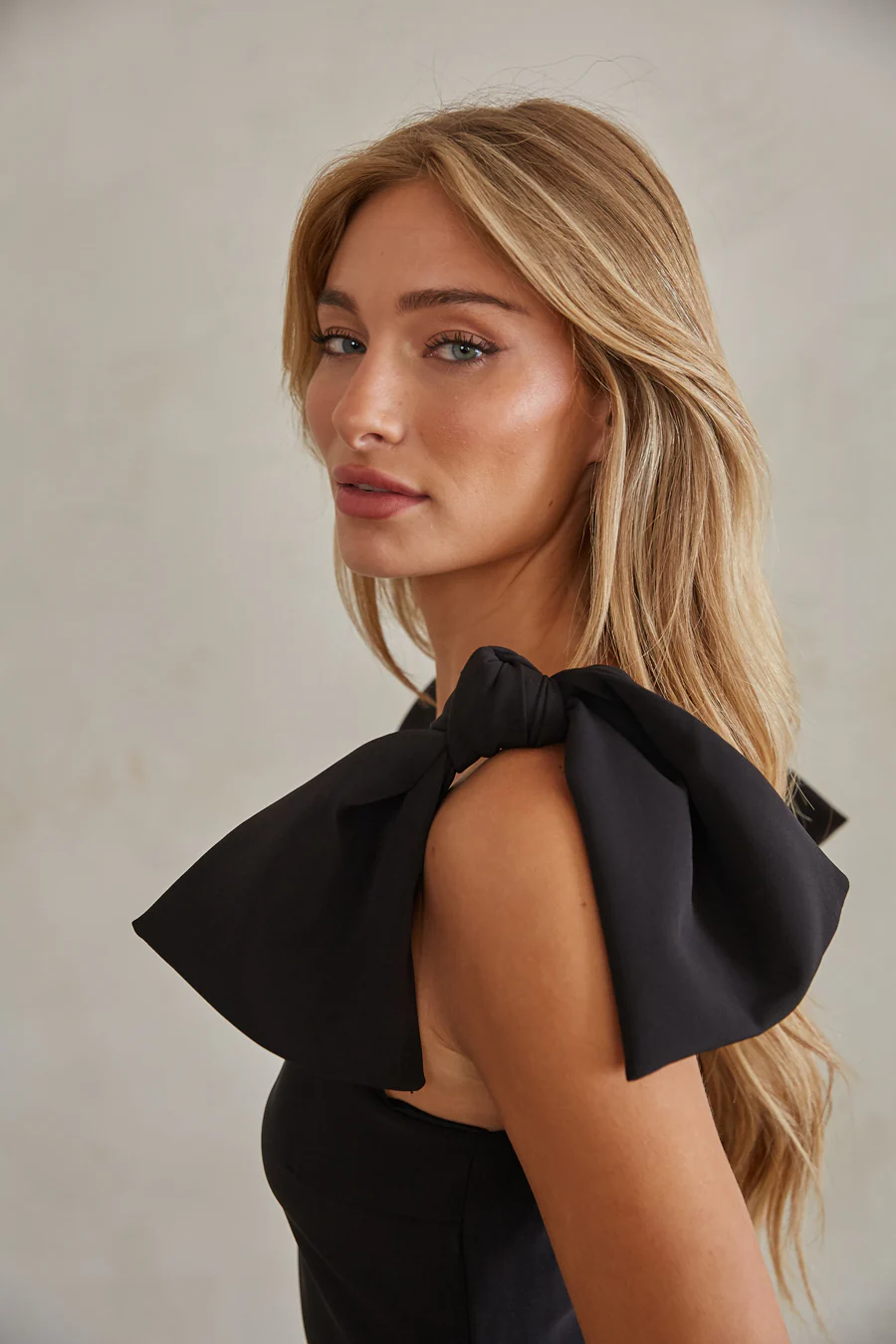 Audrey Bow Strap Mini Dress