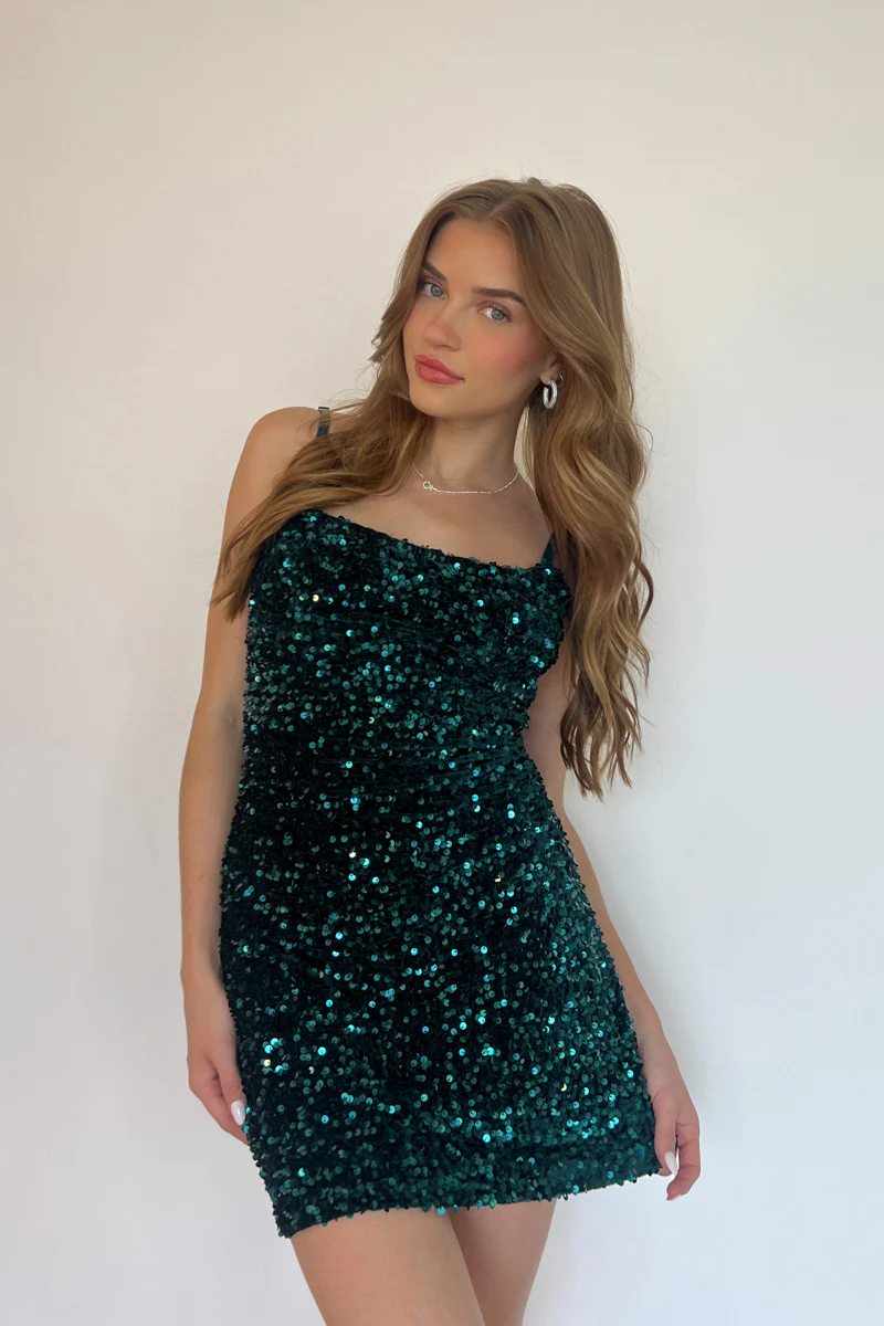 Tori Velvet Sequin Mini Dress