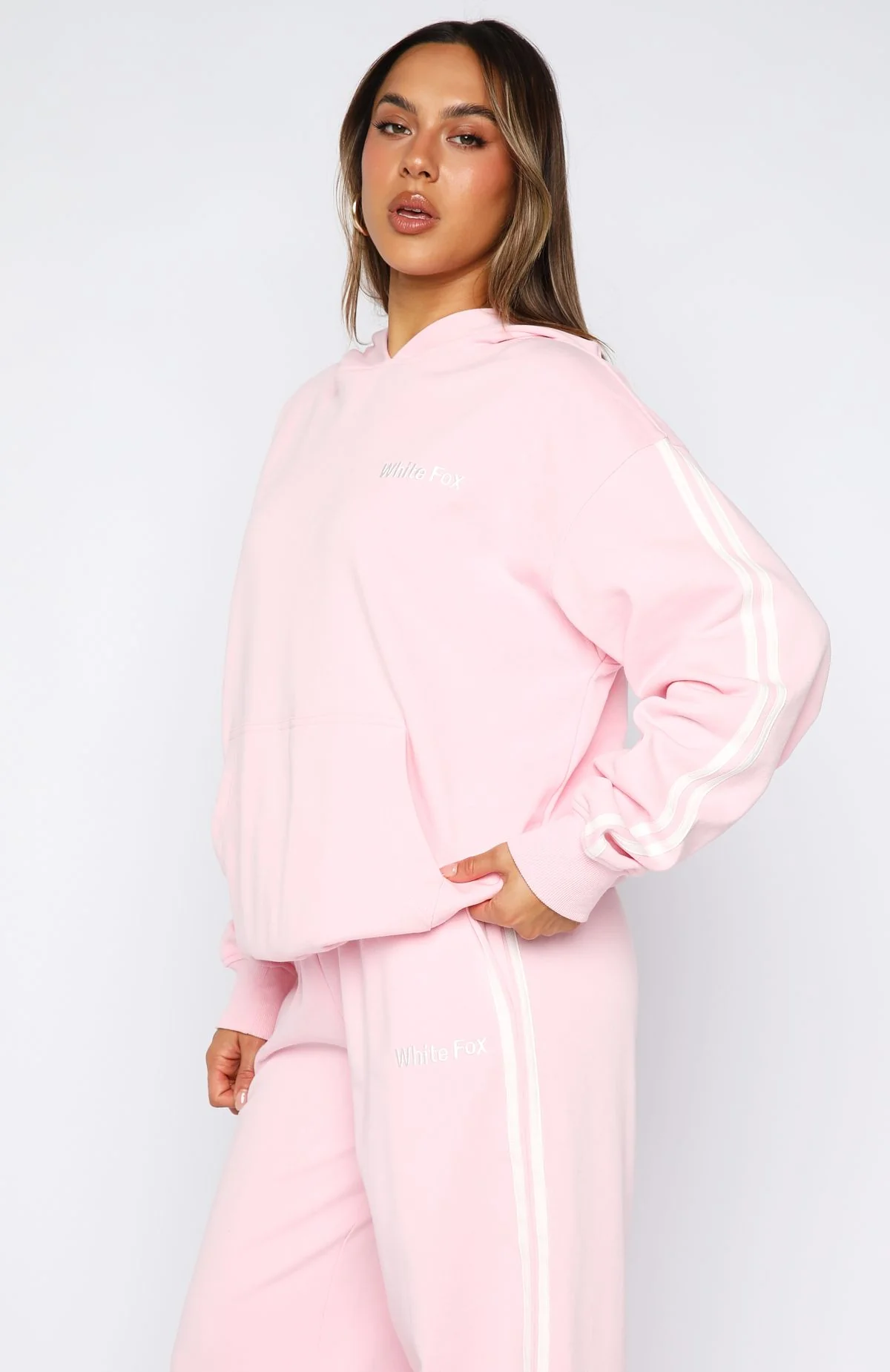 Star Student Oversized Hoodie Pink