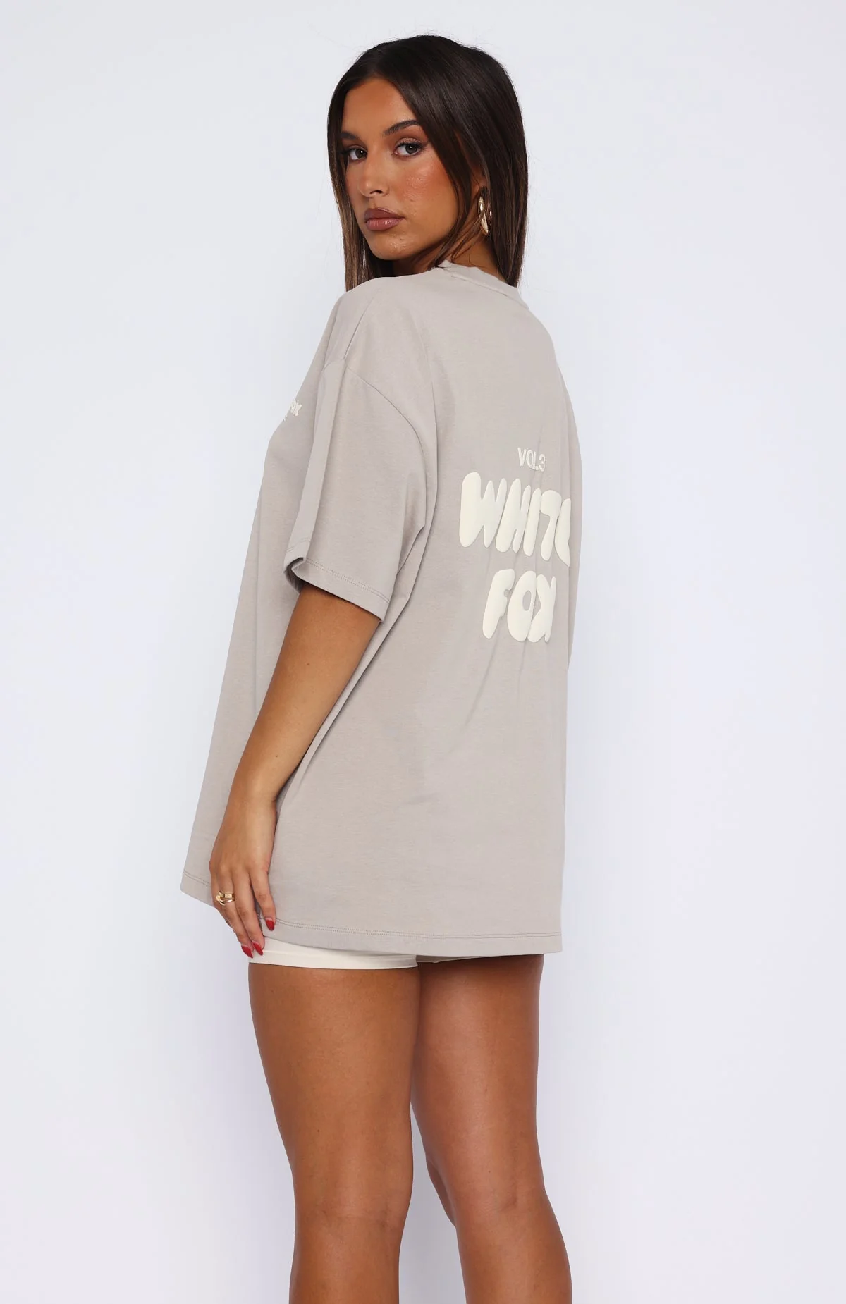 Offstage Back Graphic Oversized Tee Grey
