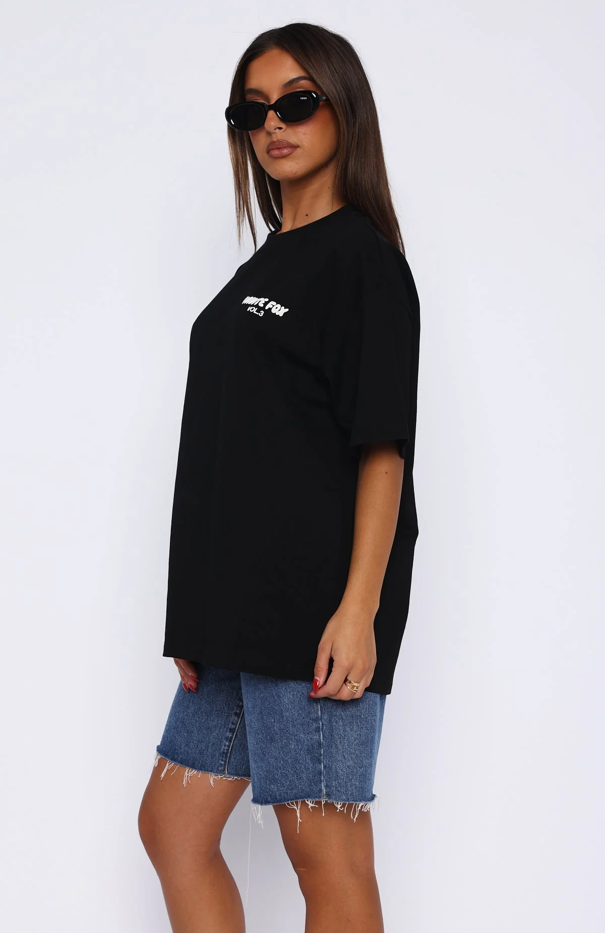 Offstage Back Graphic Oversized Tee Black