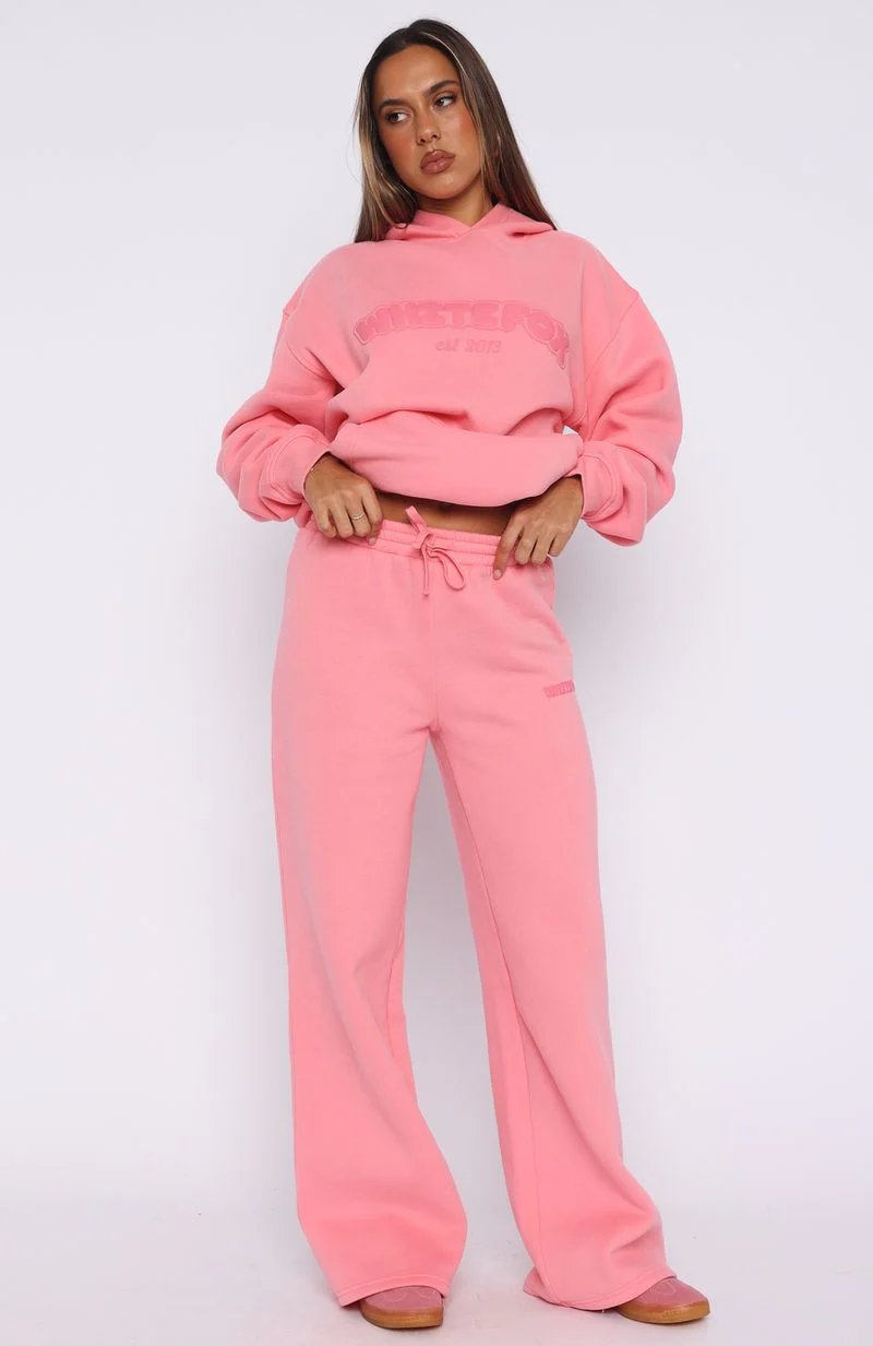 Don't Even Try Wide Leg Sweatpants Melon