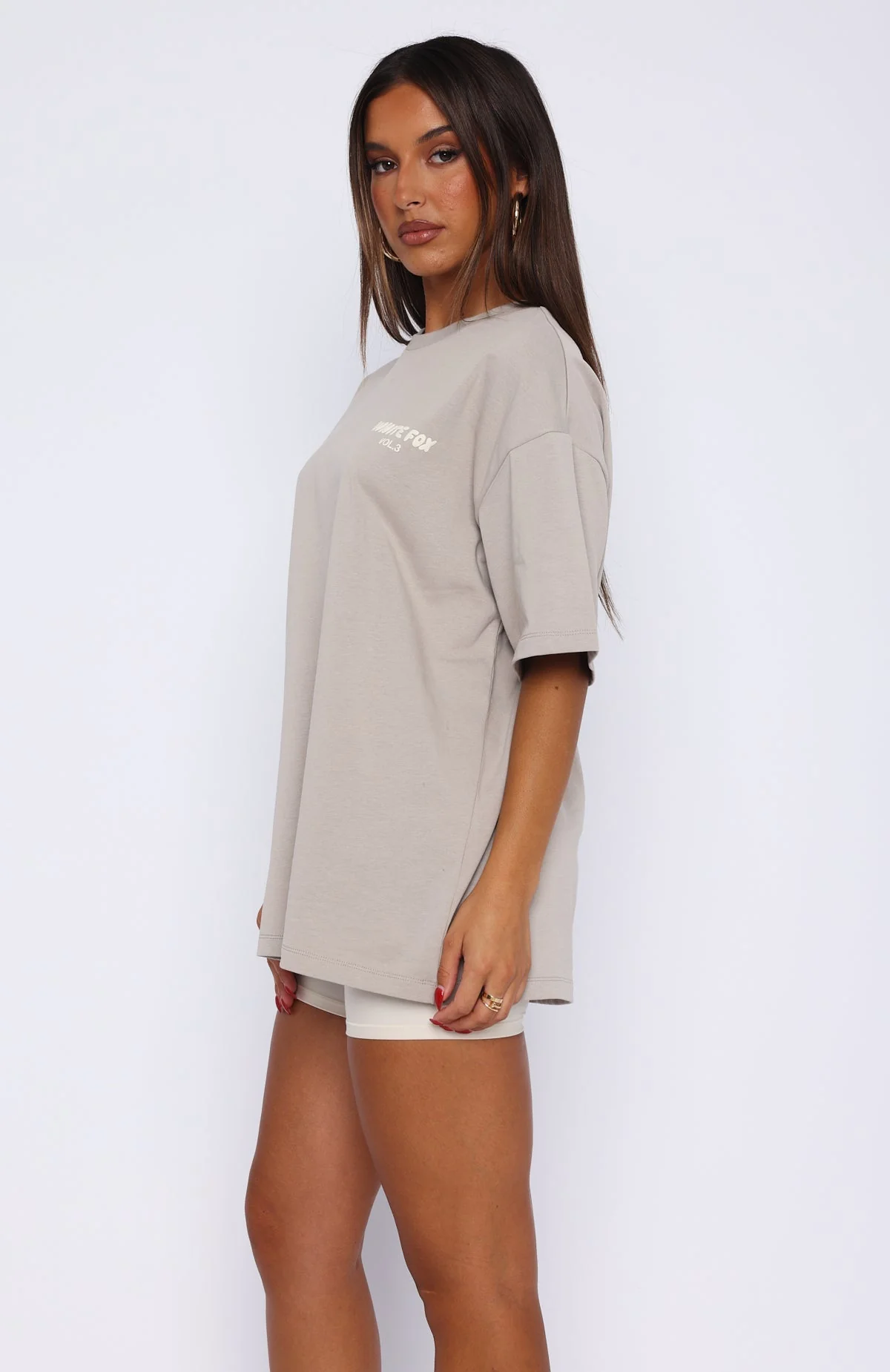 Offstage Back Graphic Oversized Tee Grey