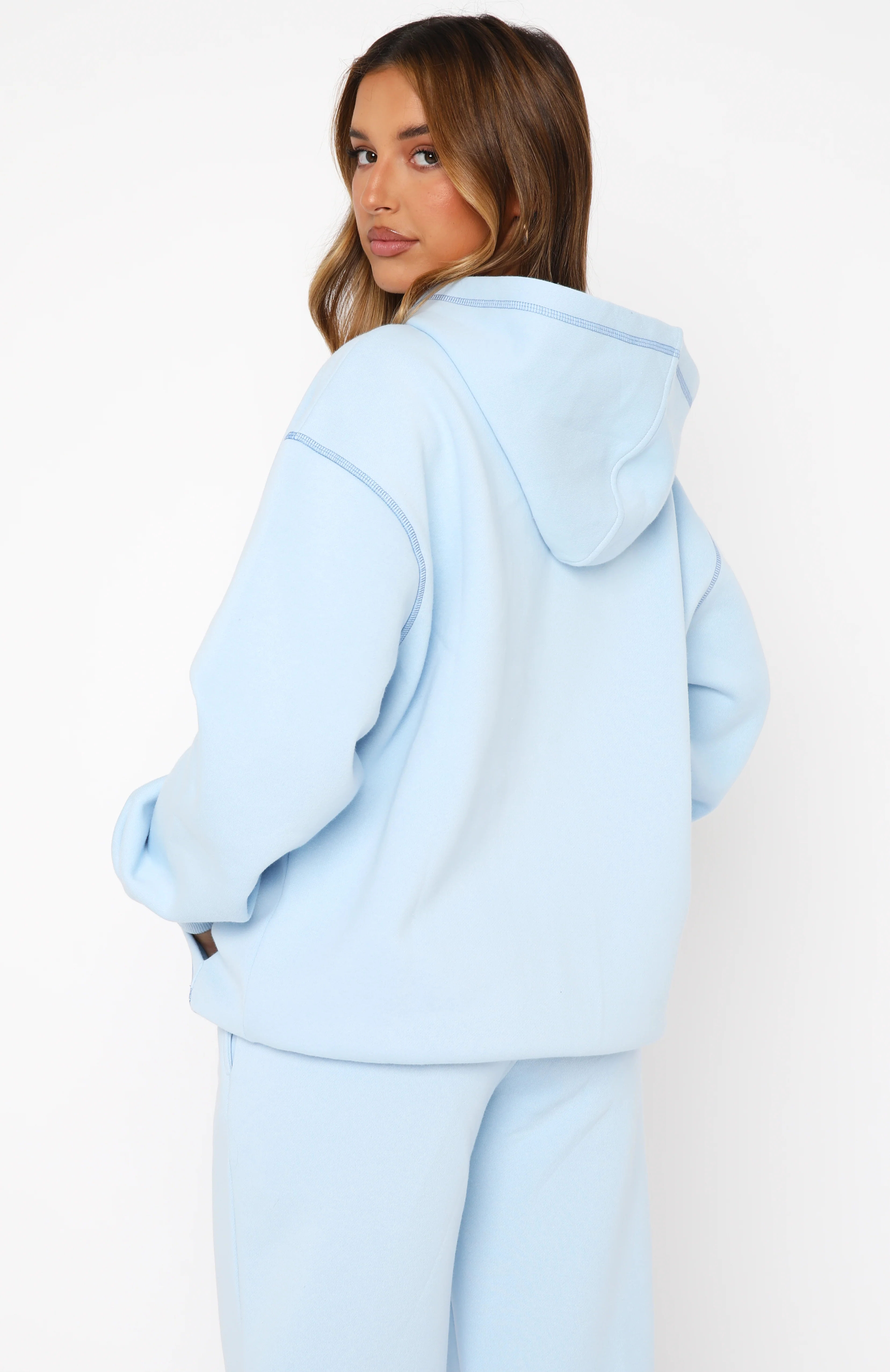 Instant Attraction Oversized Hoodie Baby Blue