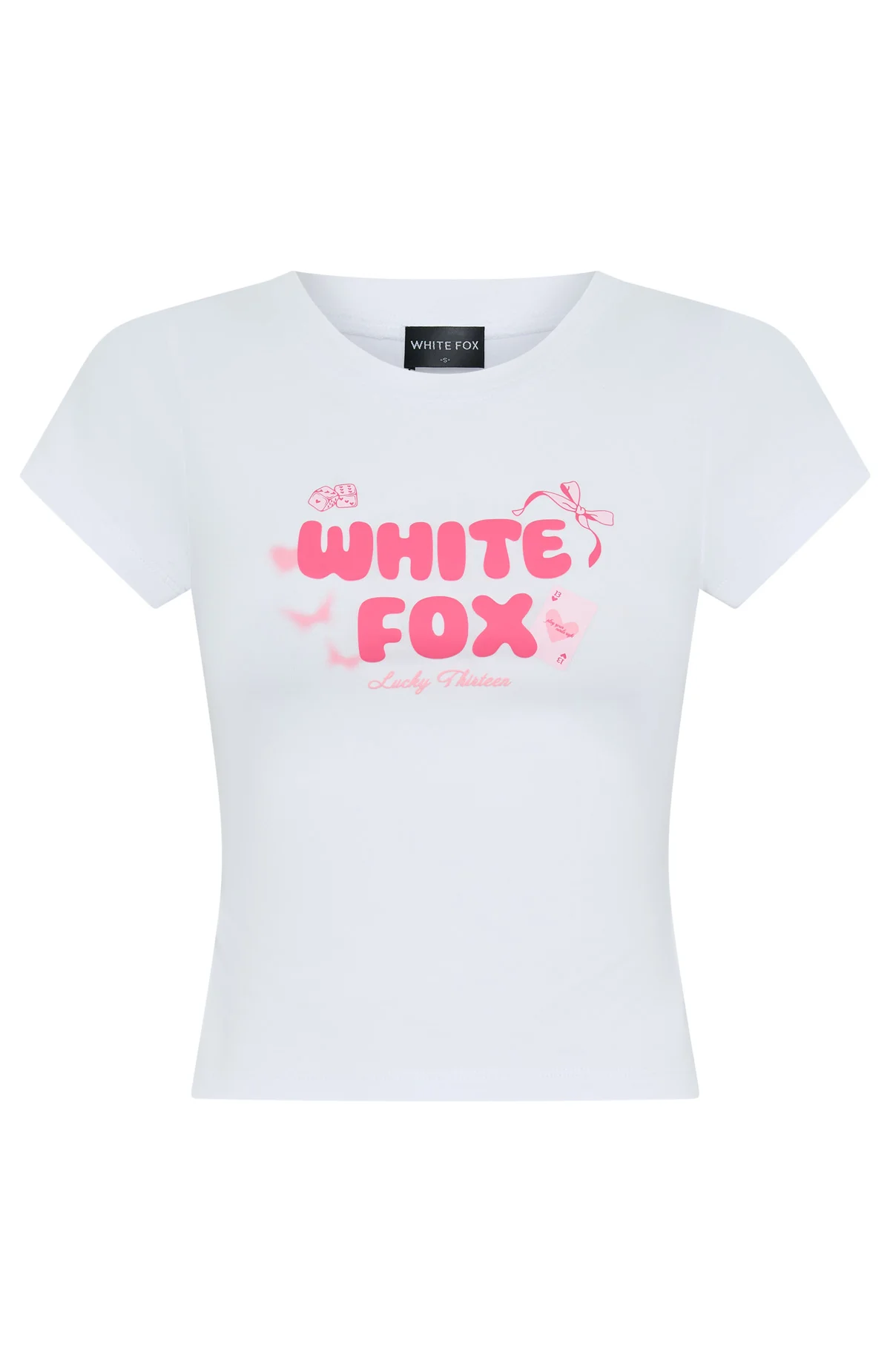 Lucky Thirteen Stephanie Baby Tee White