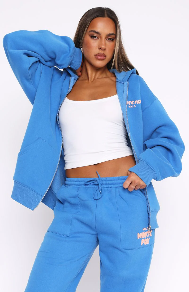 Offstage Zip Front Hoodie Azure