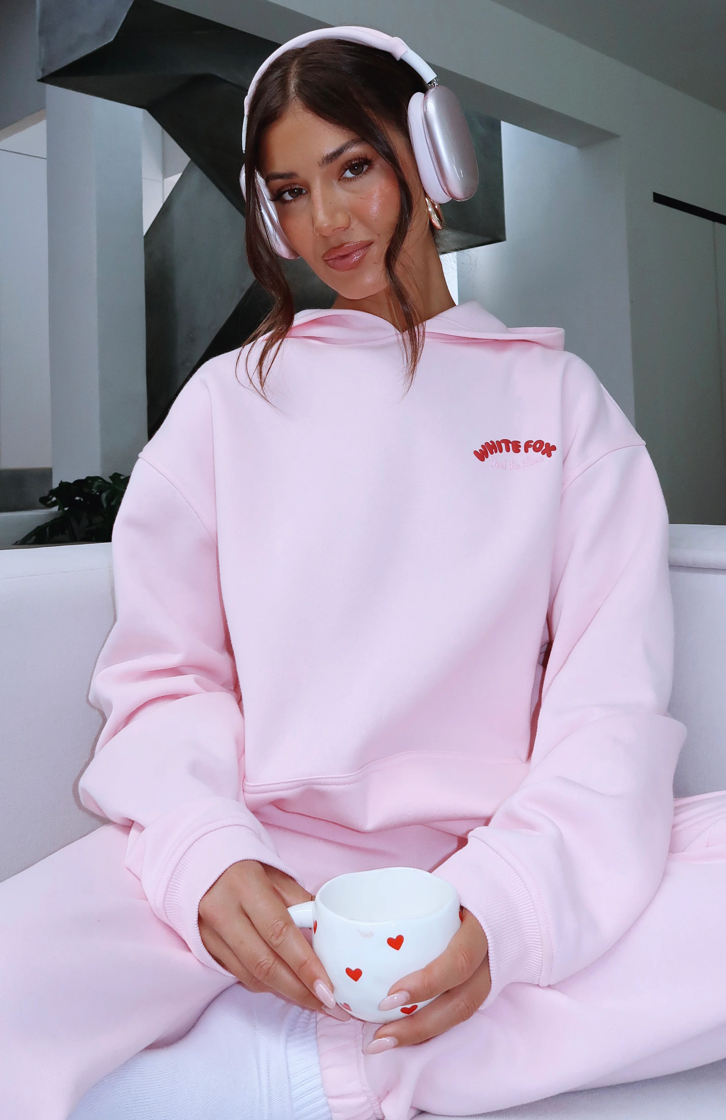 Love Me Tender Oversized Hoodie Pink