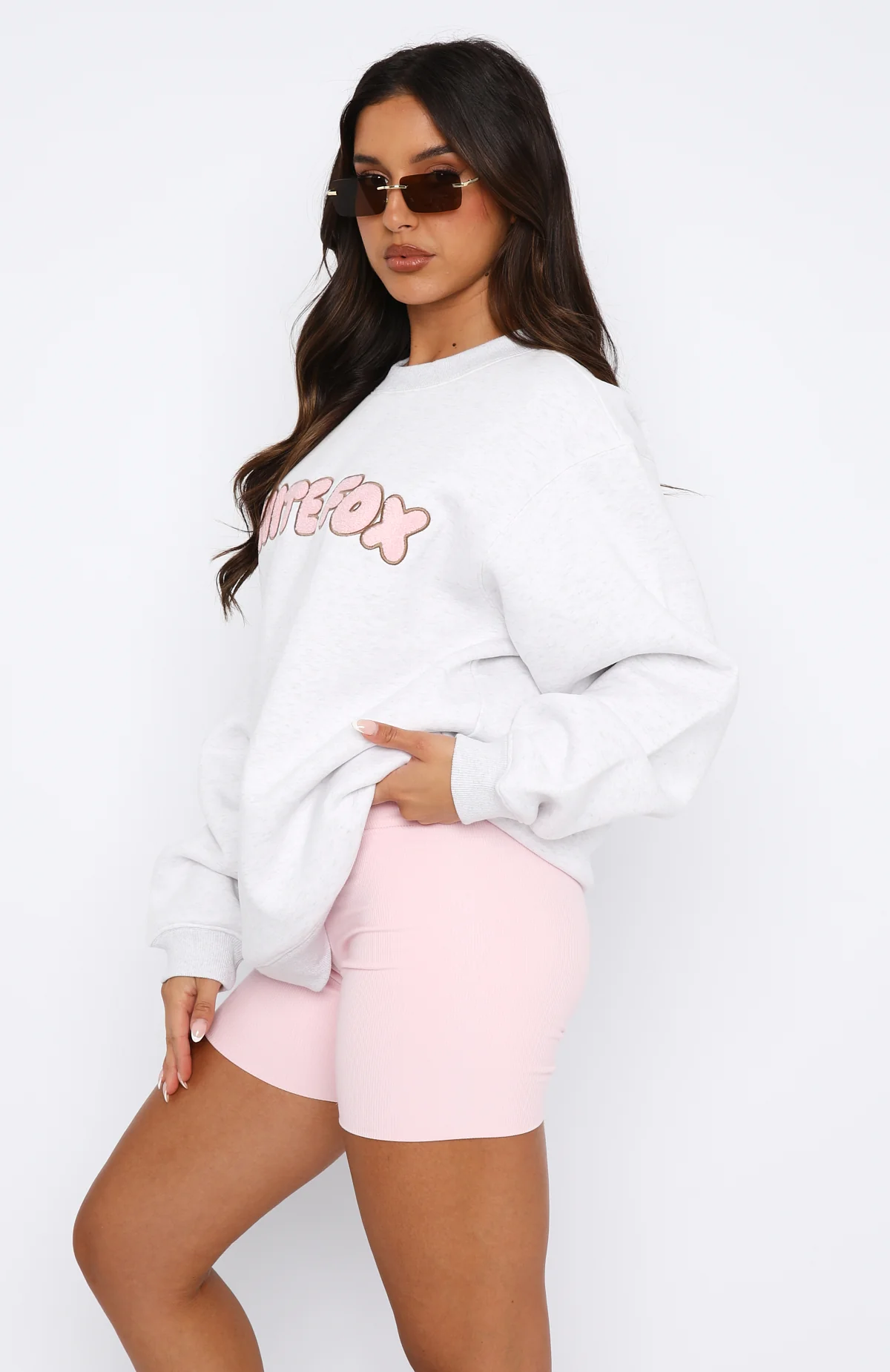 Sweet Treat Oversized Sweater Grey Marle