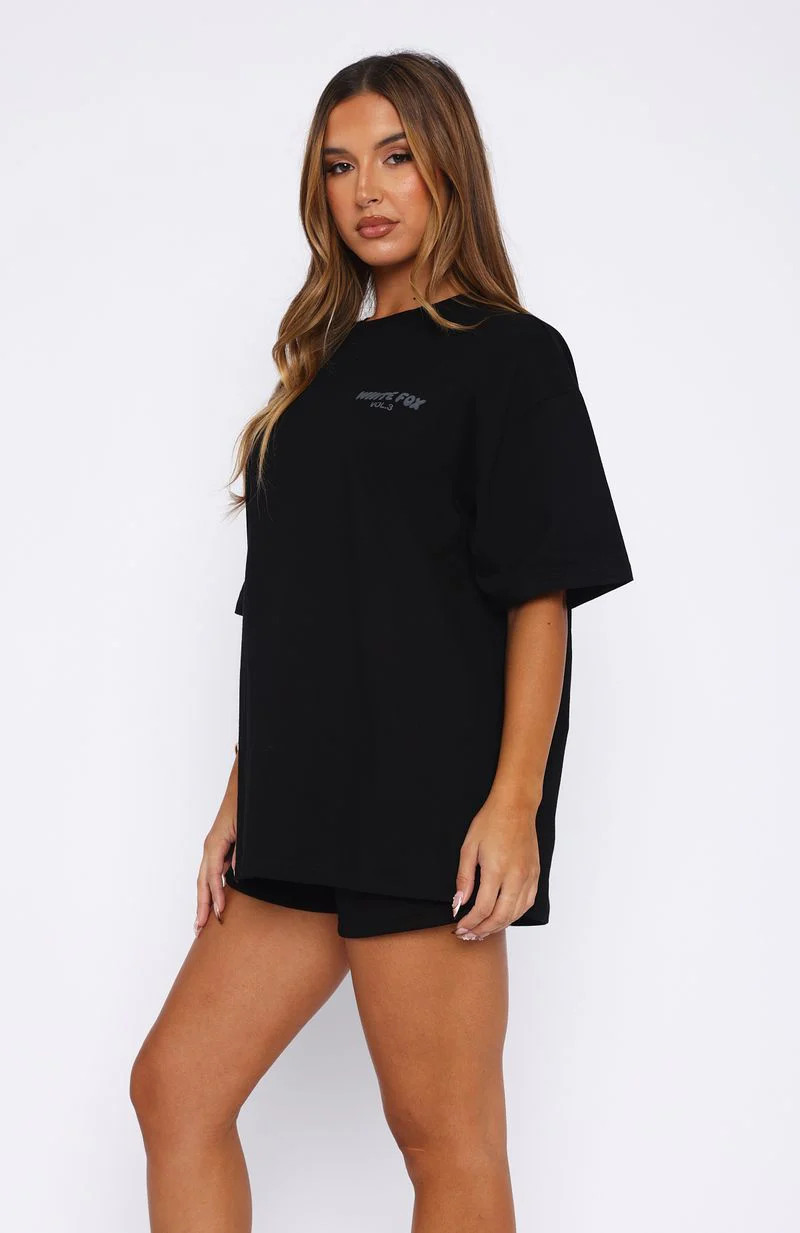 Offstage Back Graphic Oversized Tee Onyx