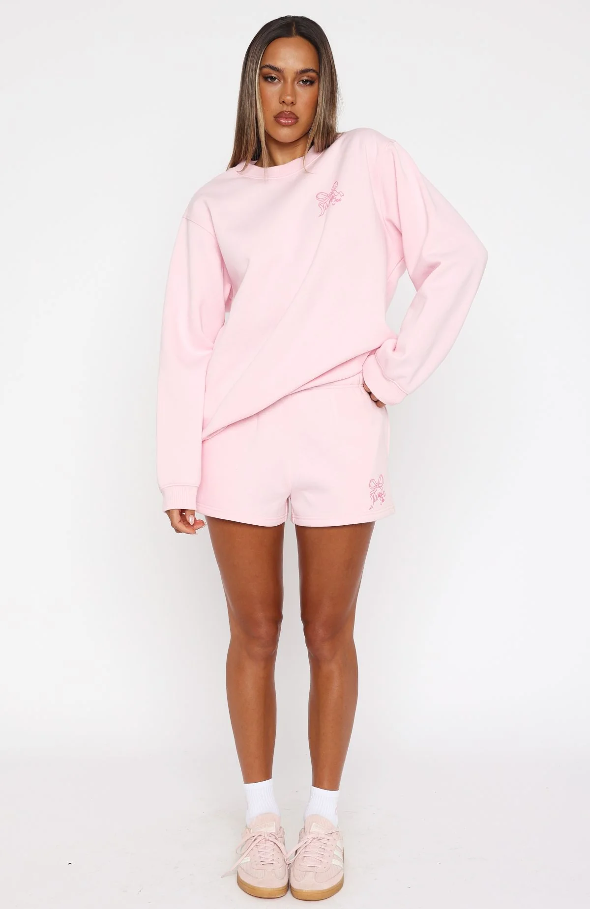 Love You Forever Lounge Shorts Pink