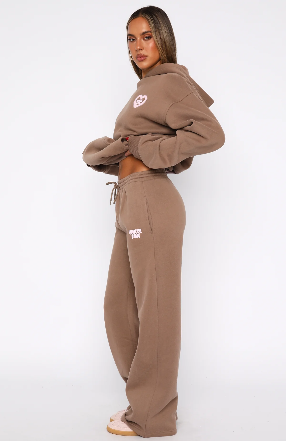 11th Street City Girl At Heart Wide Leg Sweatpants Cinnamon Bun