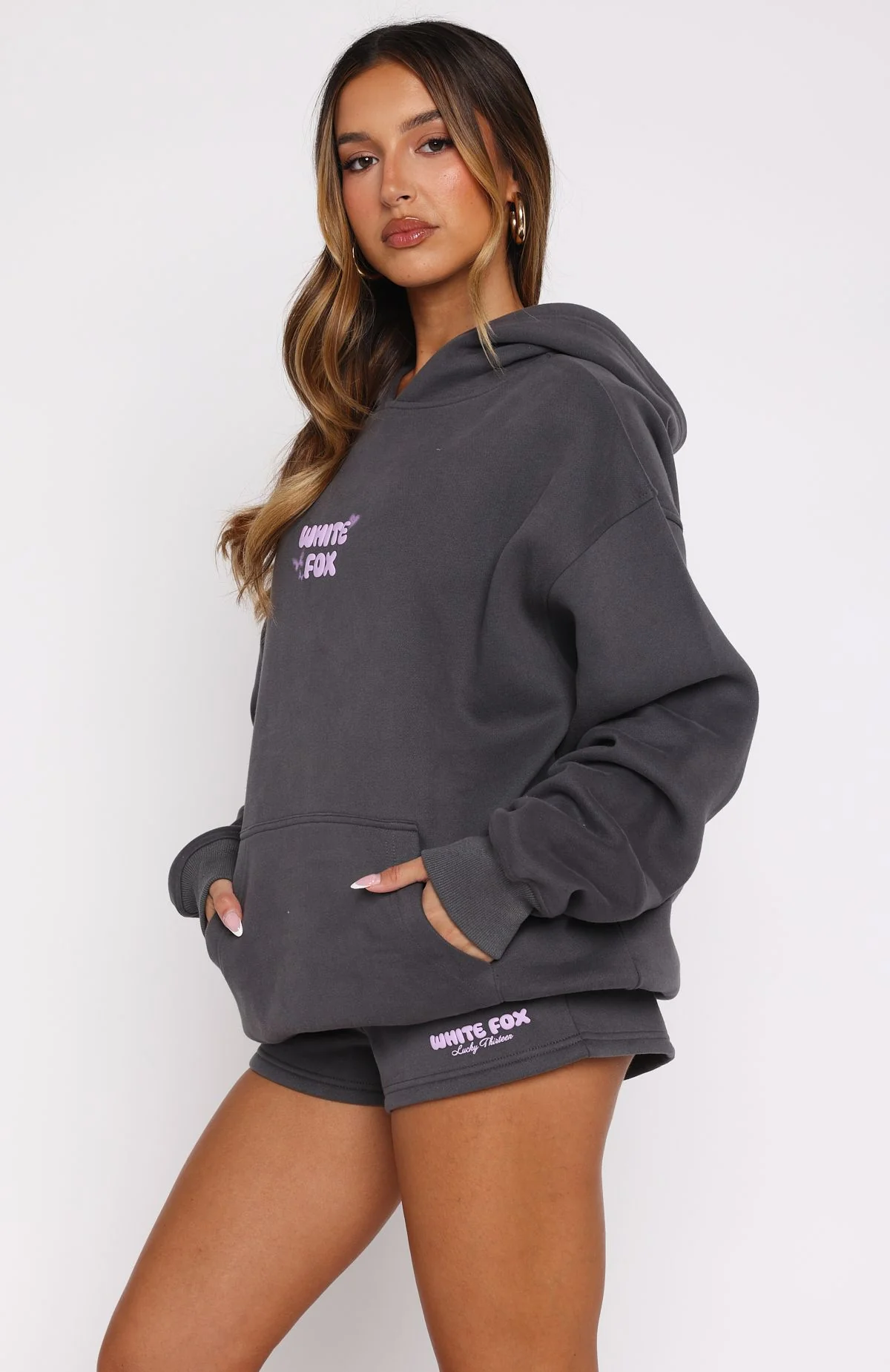 Lucky Thirteen Stephanie Oversized Hoodie Volcanic