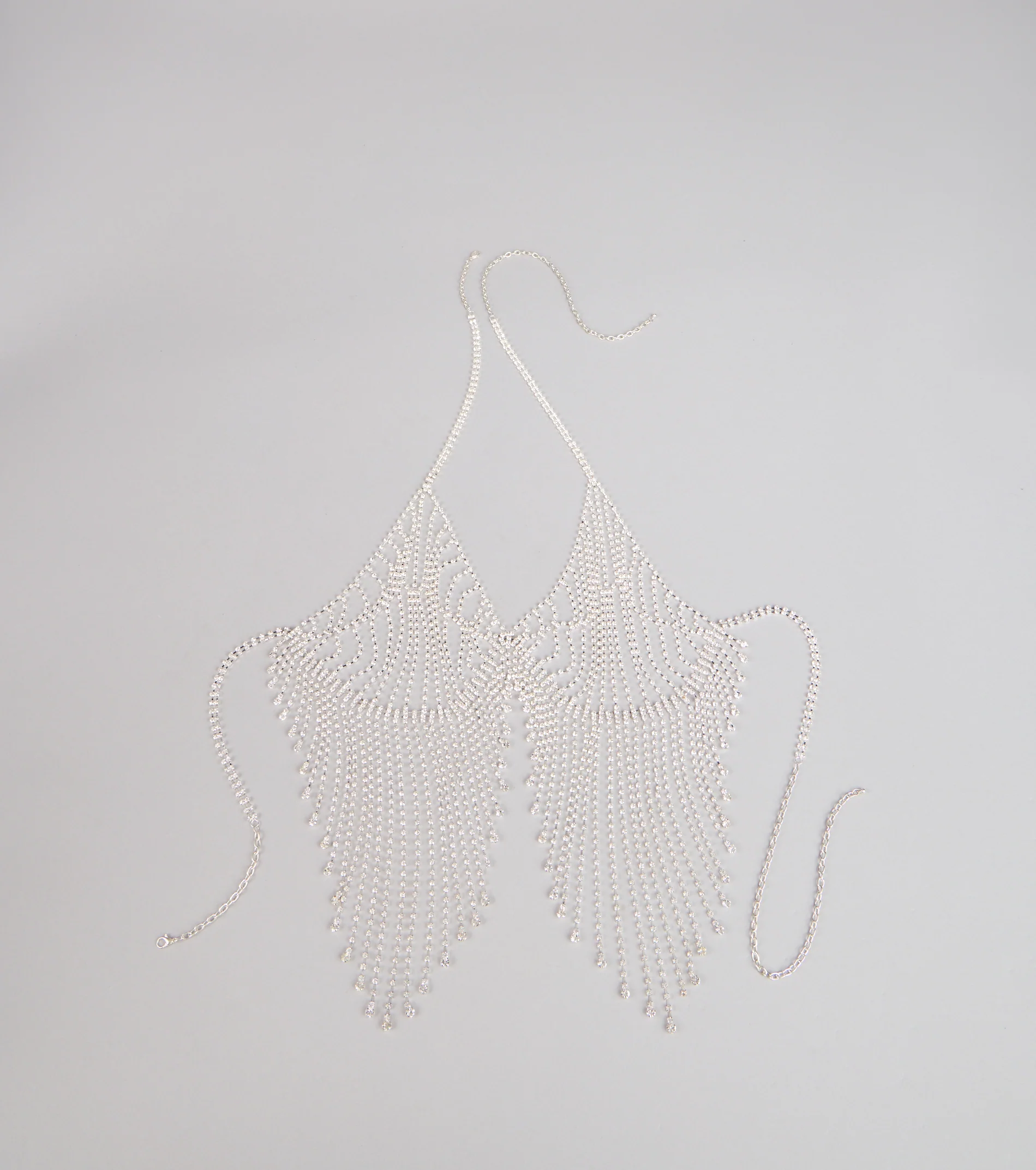 Goddess Drip Rhinestone Bra Chain Necklace