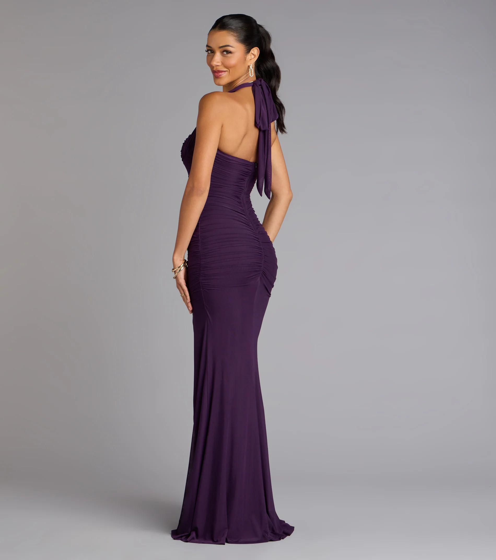 Katarina Halter Slit Mermaid Formal Dress