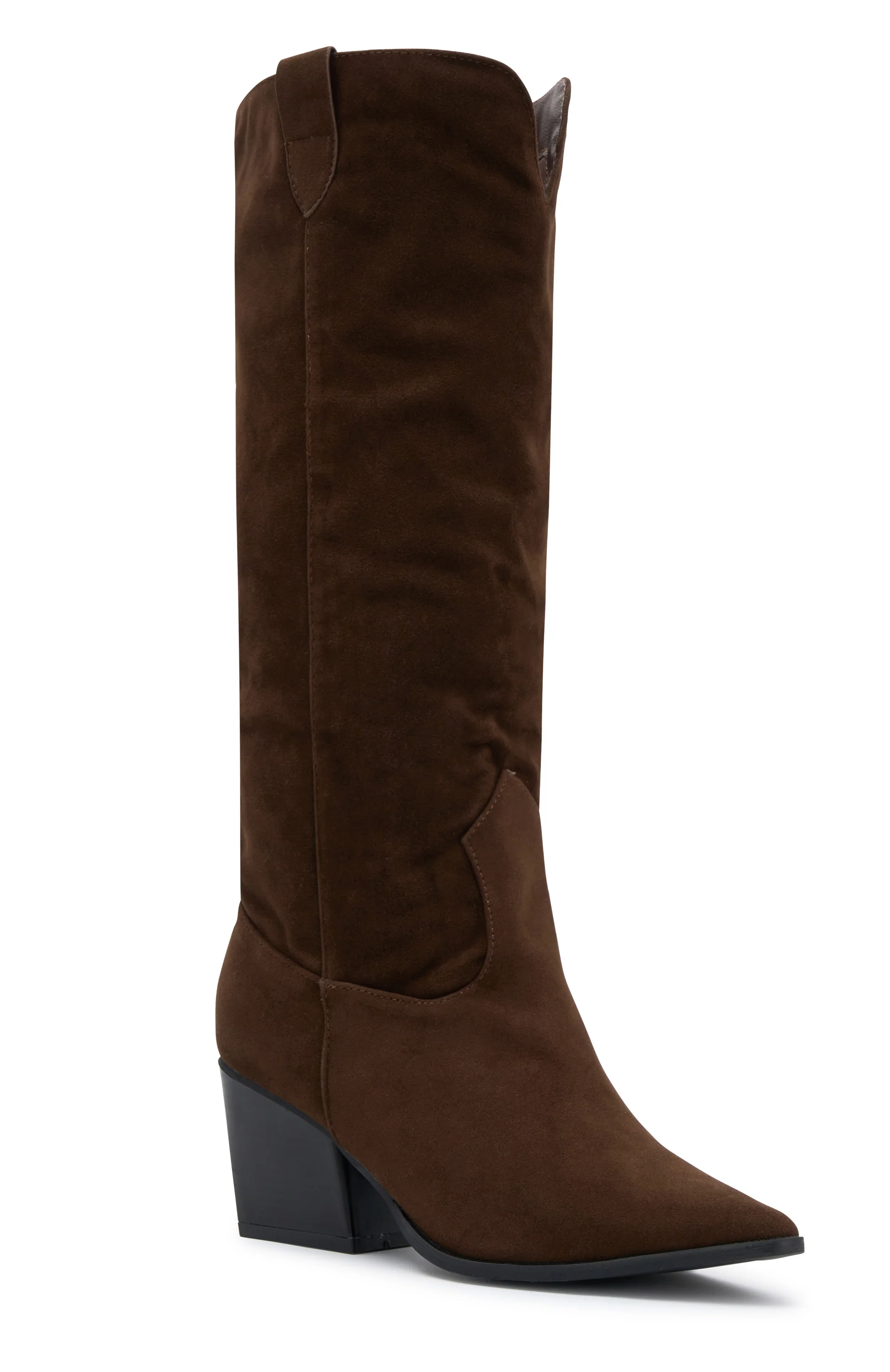 In My Moment Knee High Boots Chocolate Faux Suede