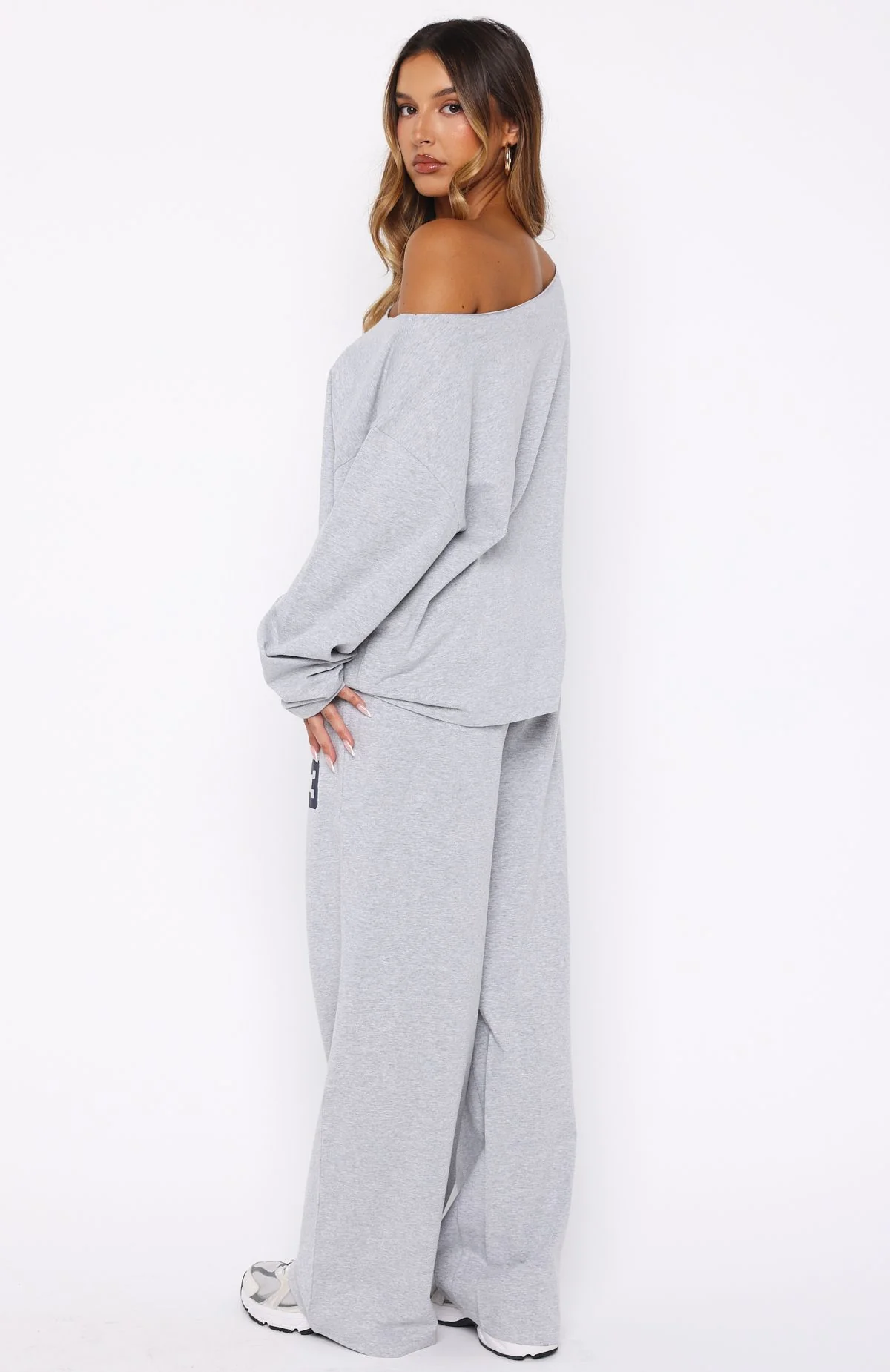 Only One Left Track Pants Grey Marle