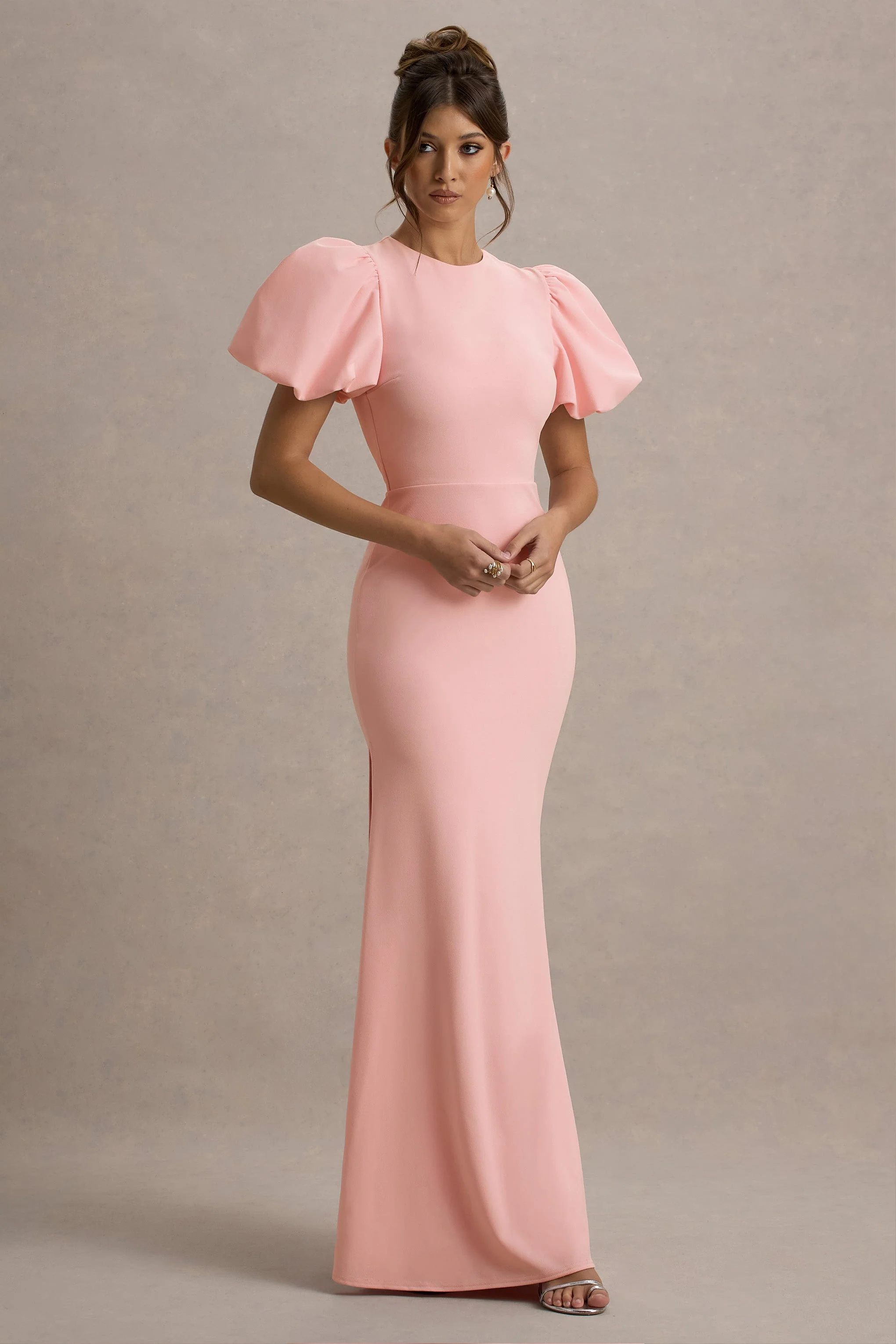 Love Letters | Pink Puff-Sleeve Maxi Dress