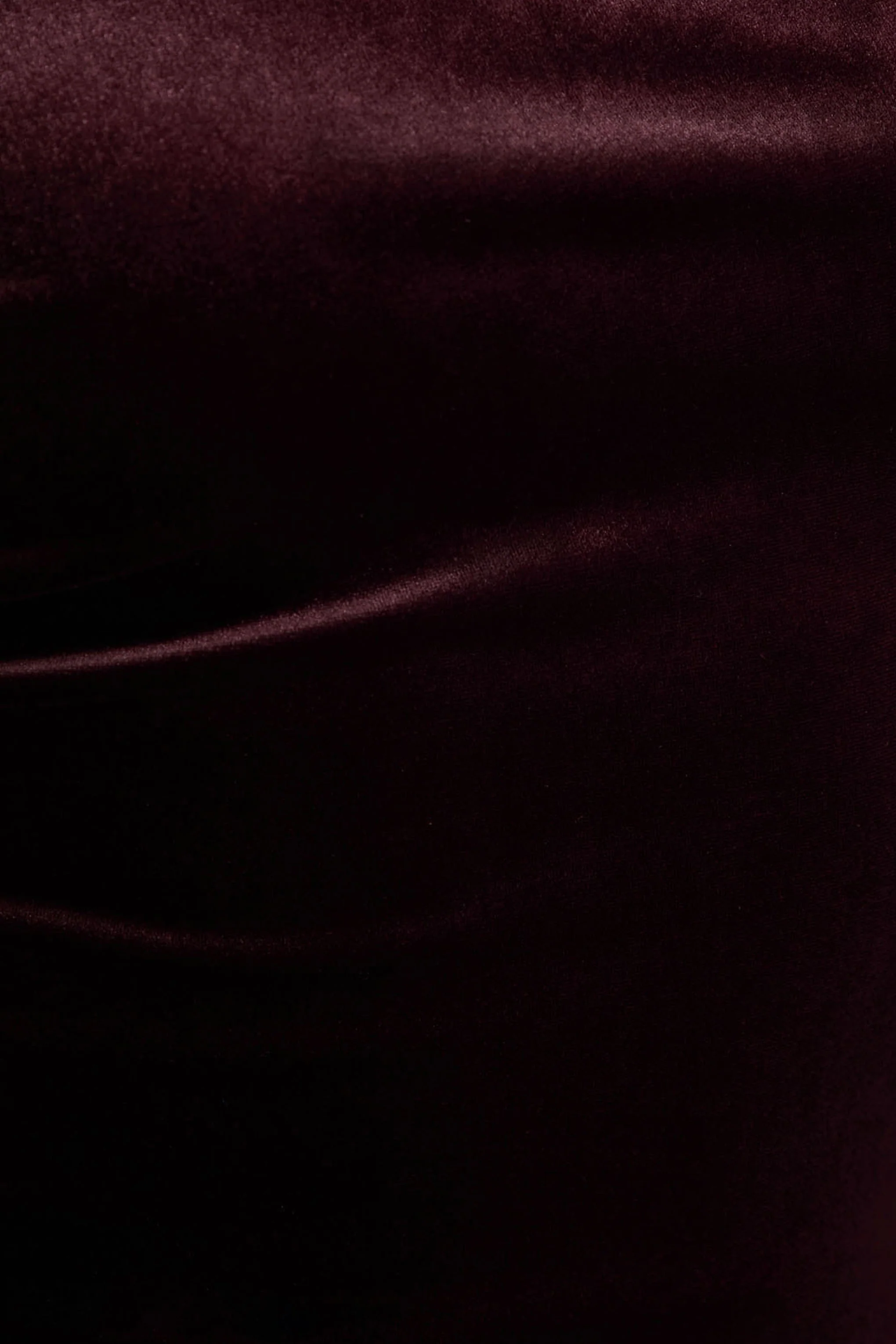 Carella | Burgundy Velvet Twisted Asymmetric Midi Dress