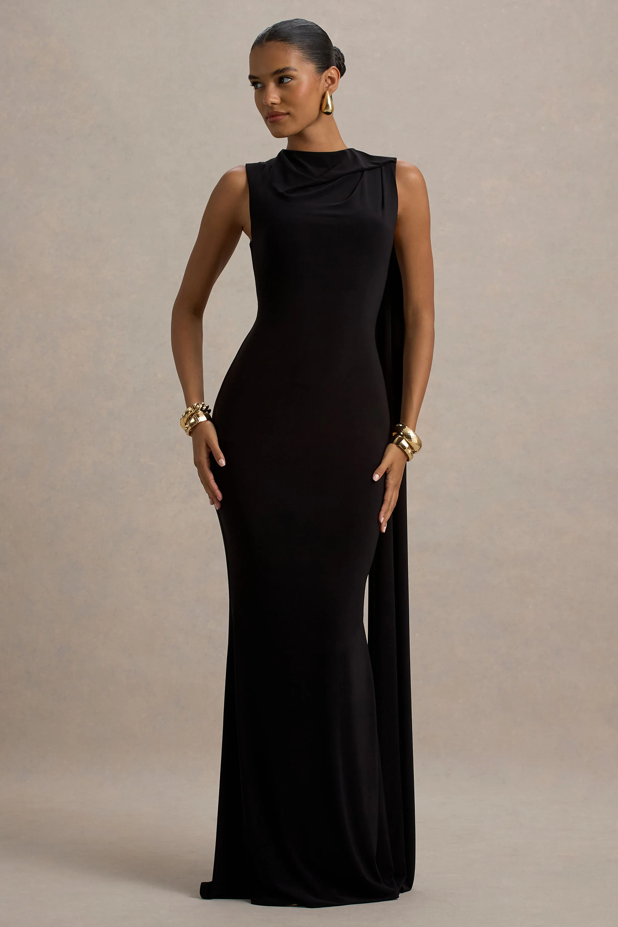 Mia | Black Maxi Dress With Sash