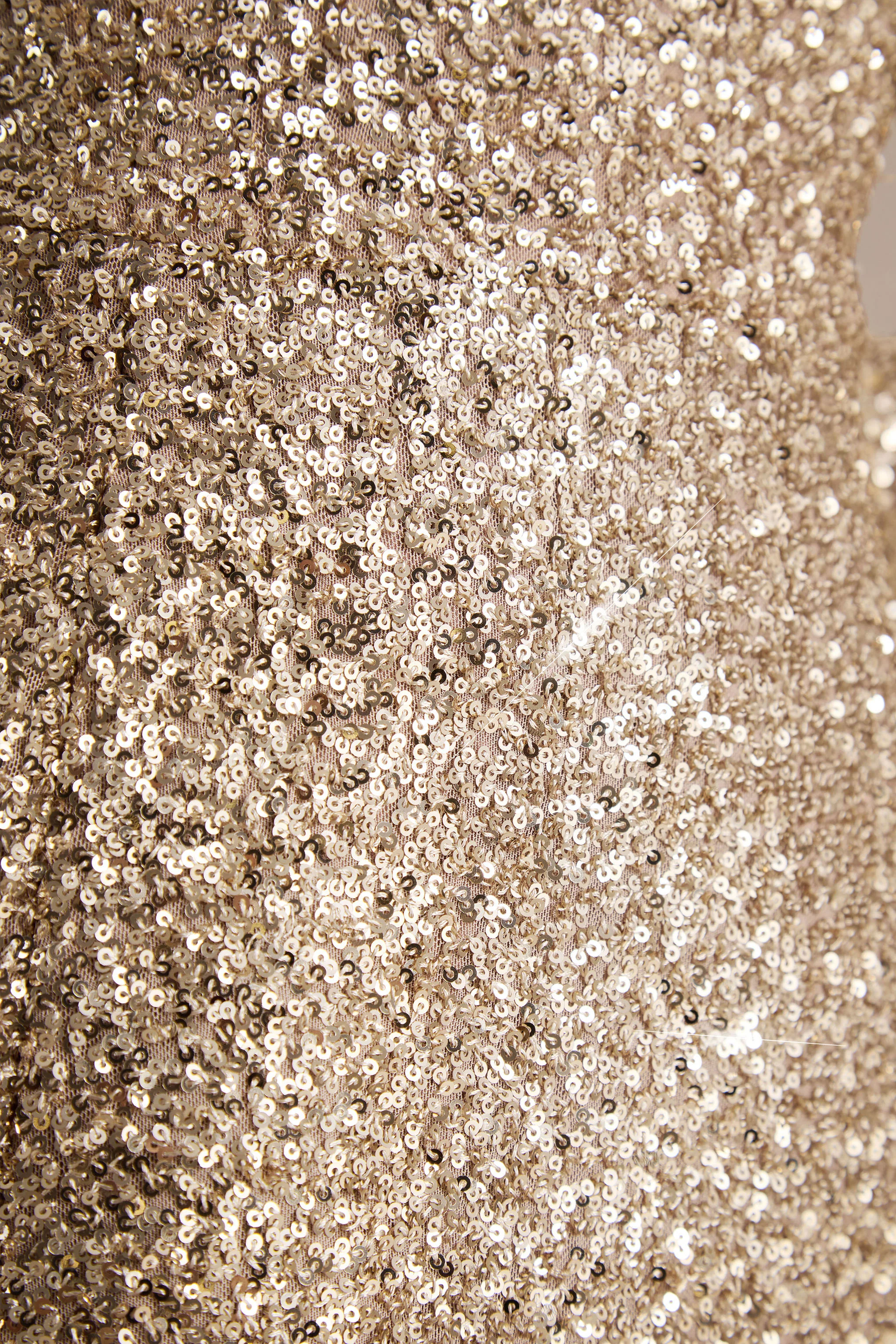 Invite | Gold Sequin Square-Neck Mini Dress